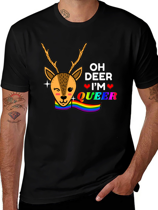 Oh Deer Im Queer Graphic T-Shirt