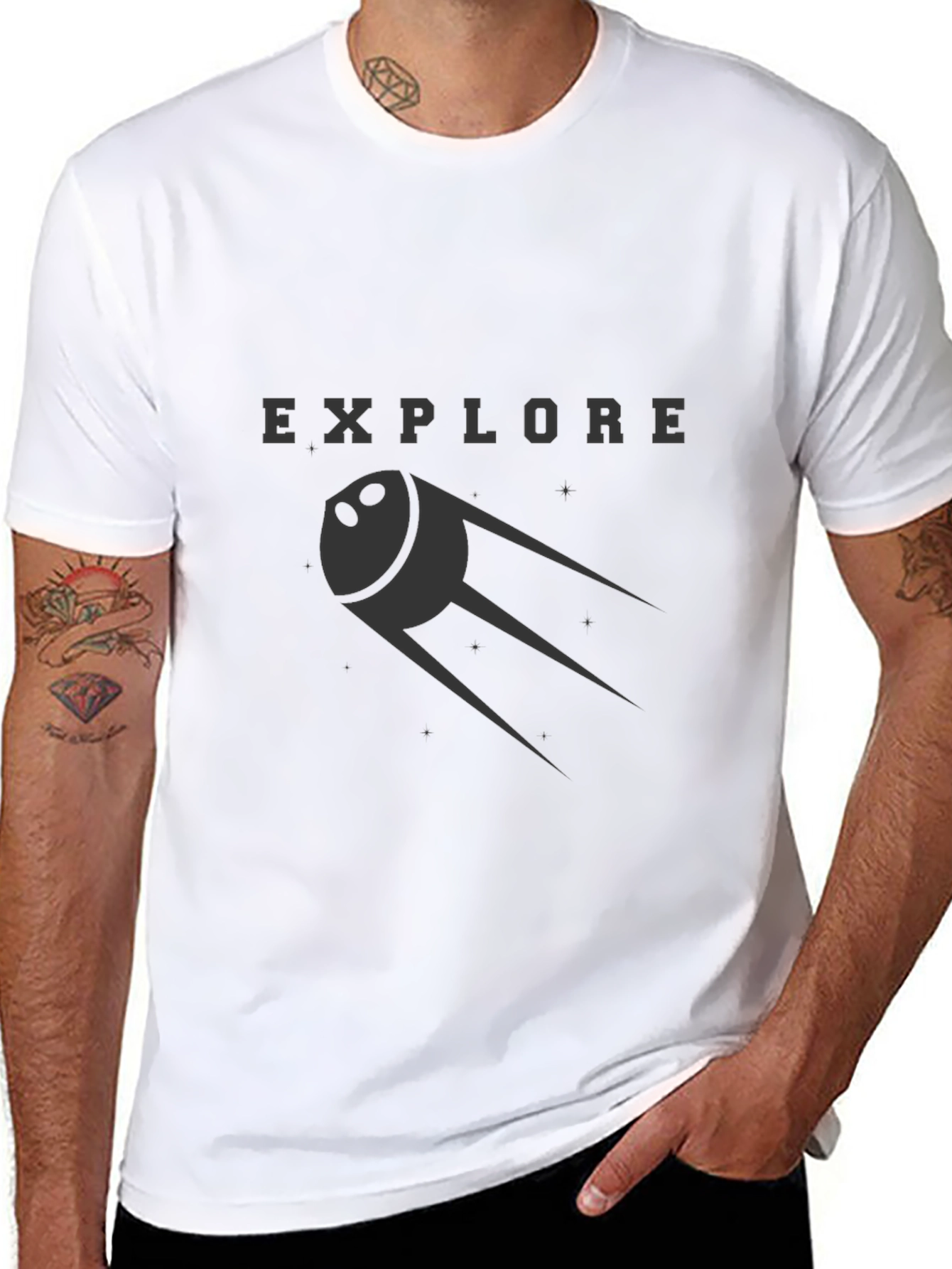 Explore Space T-Shirt - Black