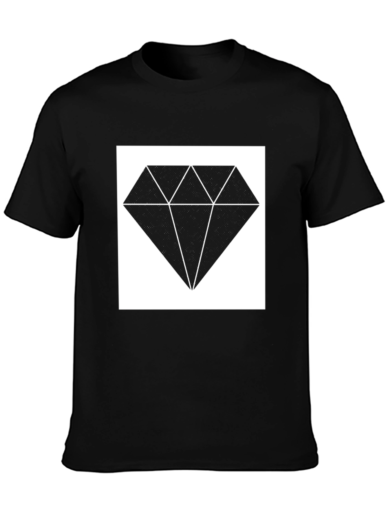 Diamond Graphic Tee - Stylish Black Shirt