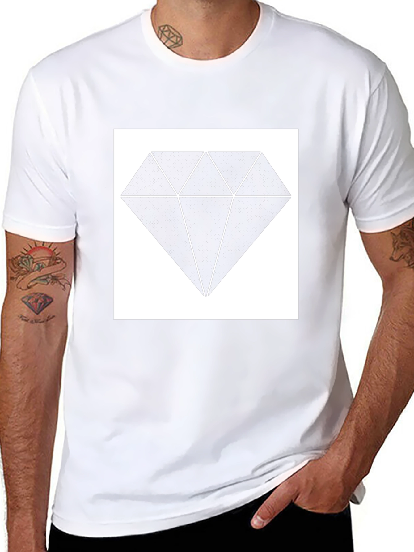 Diamond Graphic Tee - Stylish Black Shirt
