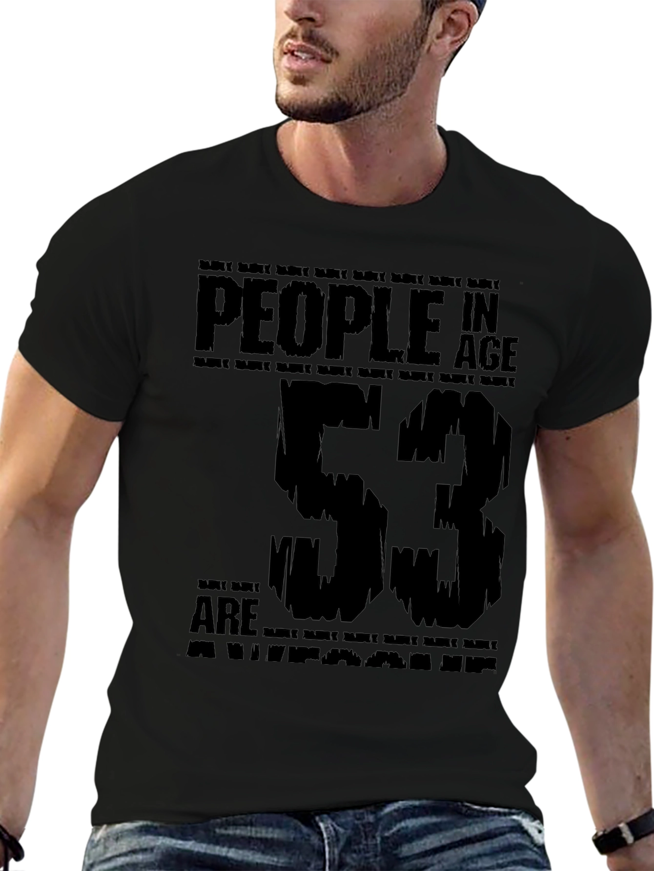 53 Awesome Black Graphic T-Shirt