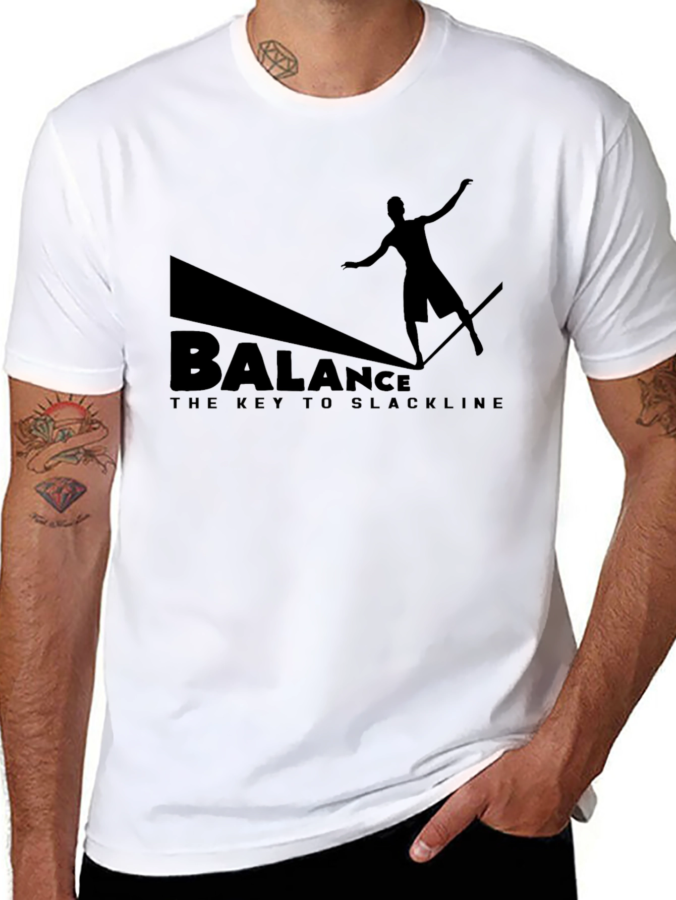 Balance Slackline Graphic Tee - Black