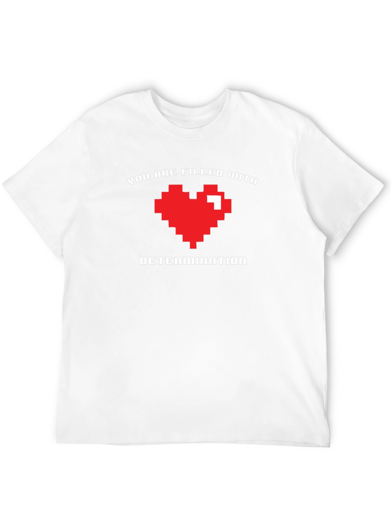 Pixel Heart Determination Graphic T-Shirt