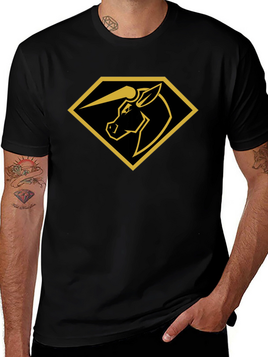 Unicorn Diamond Graphic Tee - Black