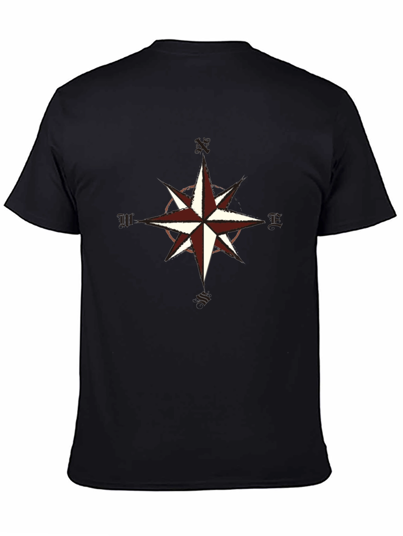 Compass Rose Graphic Tee - Classic Black T-Shirt