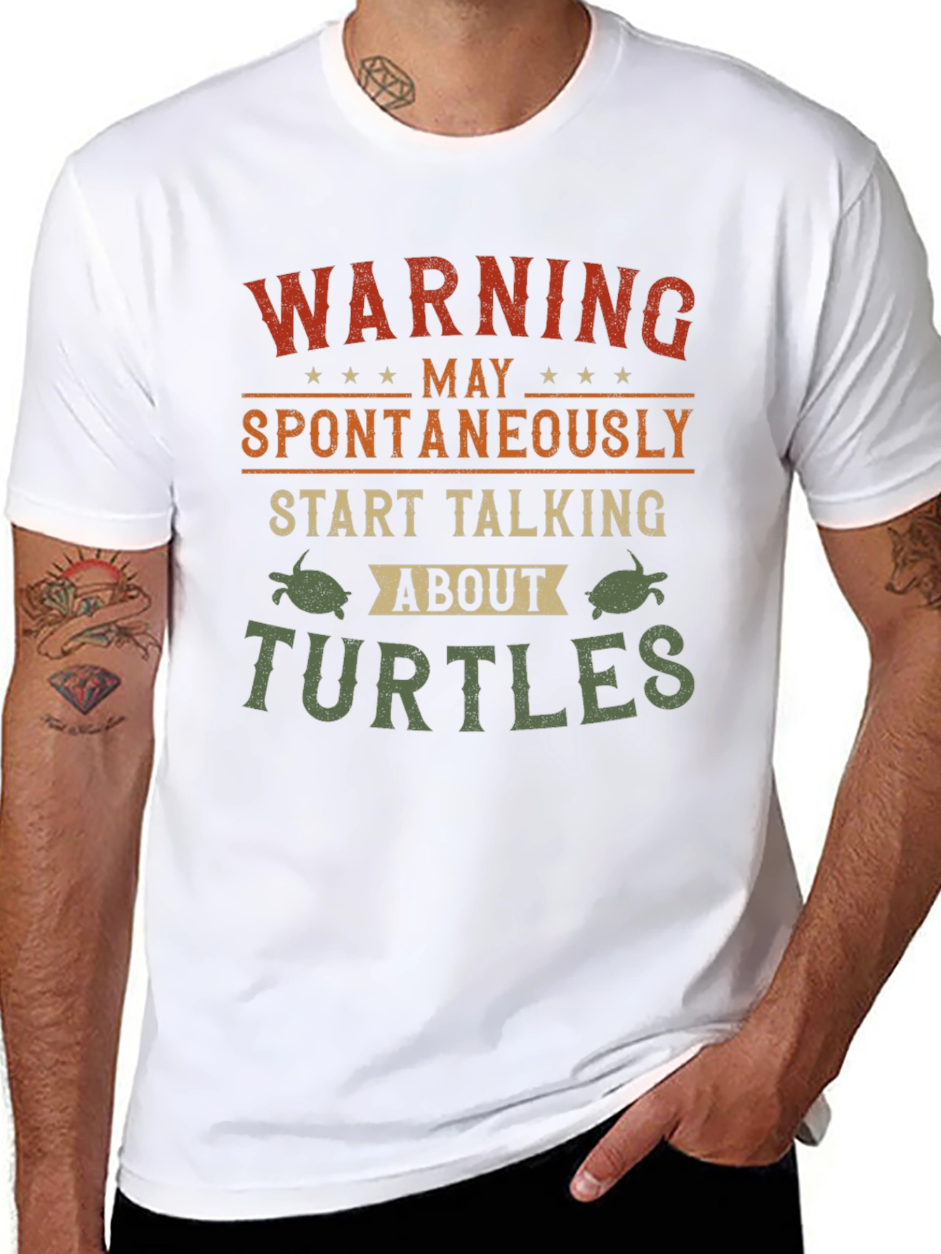 Warning May Spontaneously Talk About Turtles T-Shirt