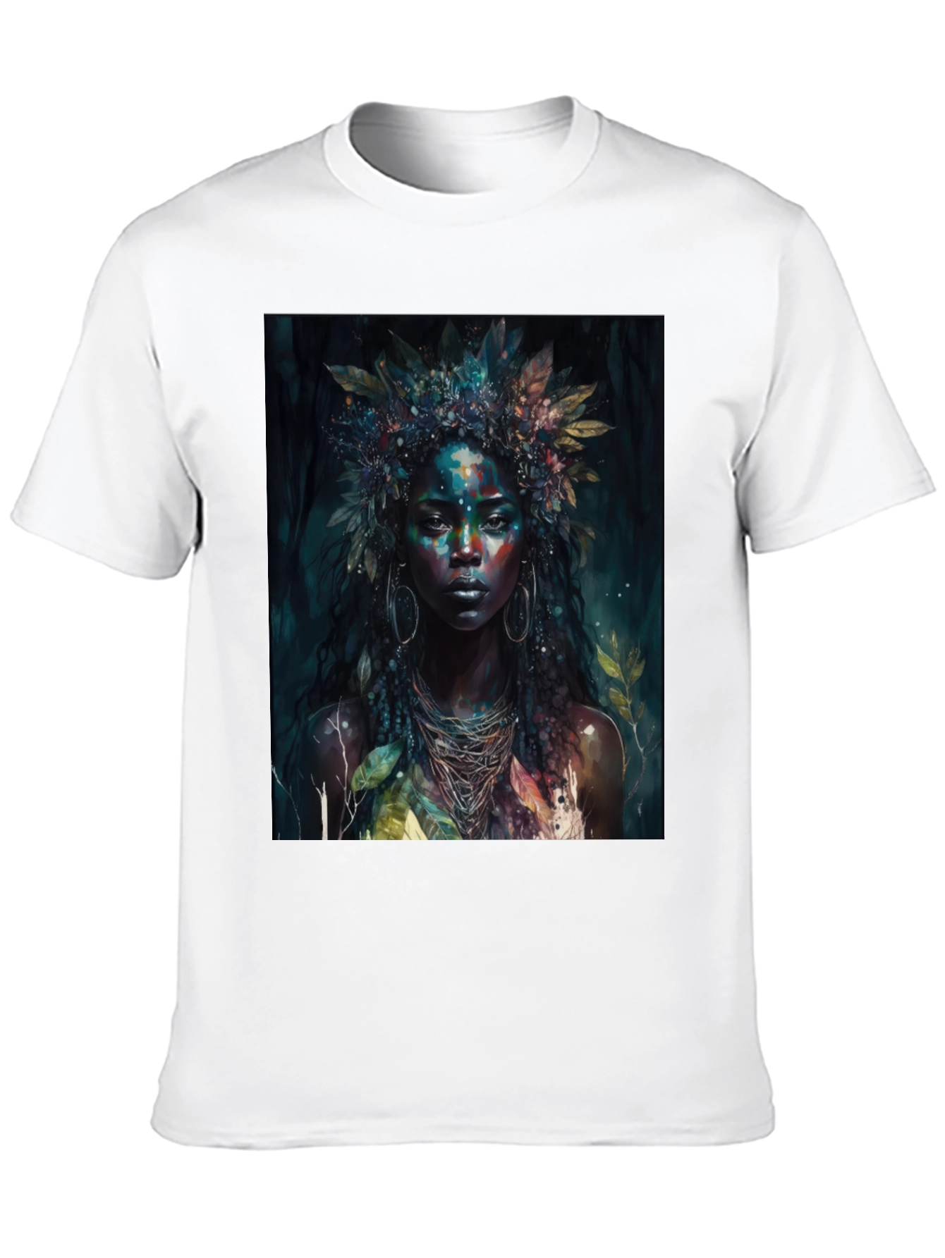 Mystic Woman Graphic Tee - Nature Art T-Shirt
