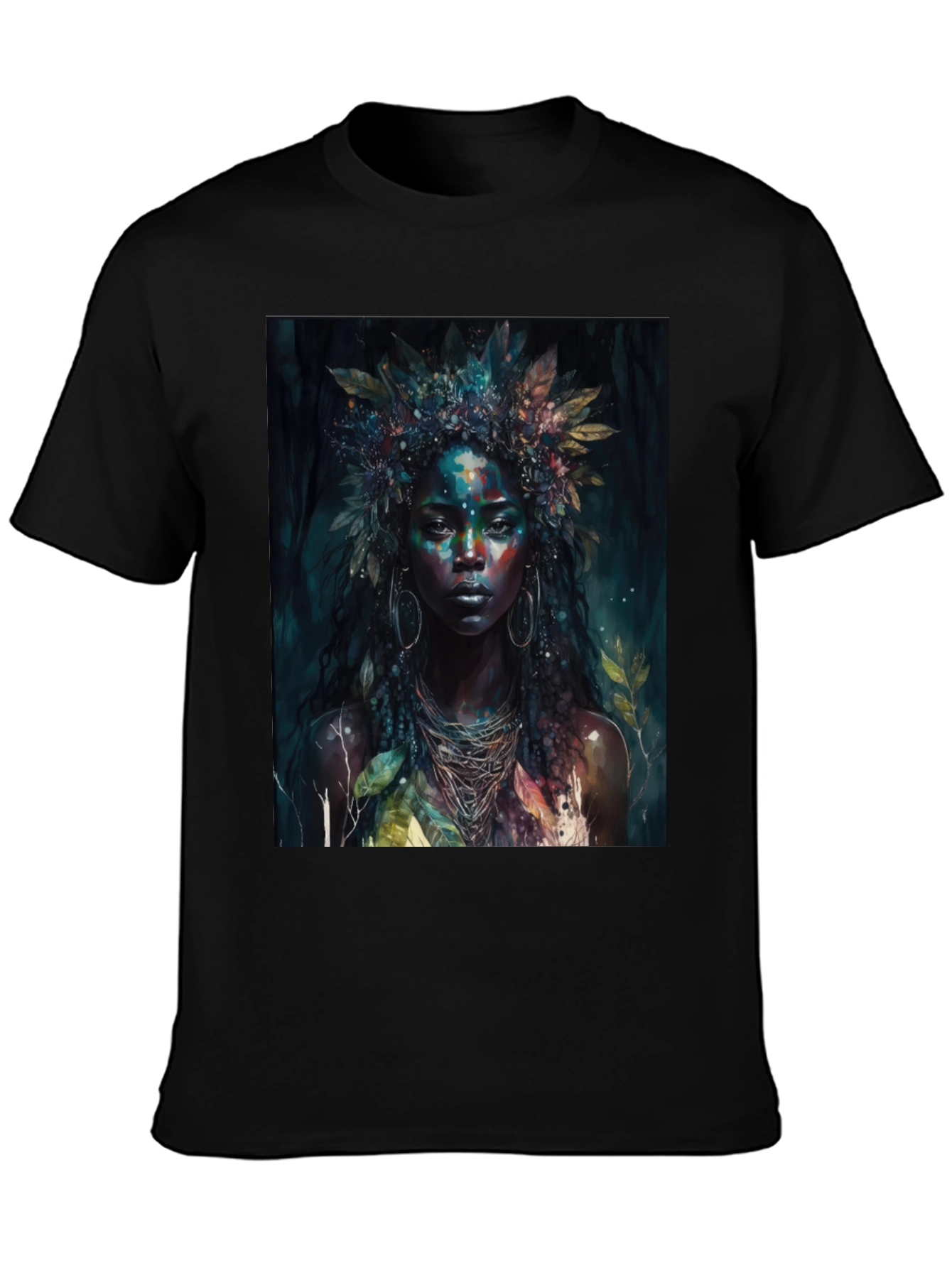 Mystic Woman Graphic Tee - Nature Art T-Shirt