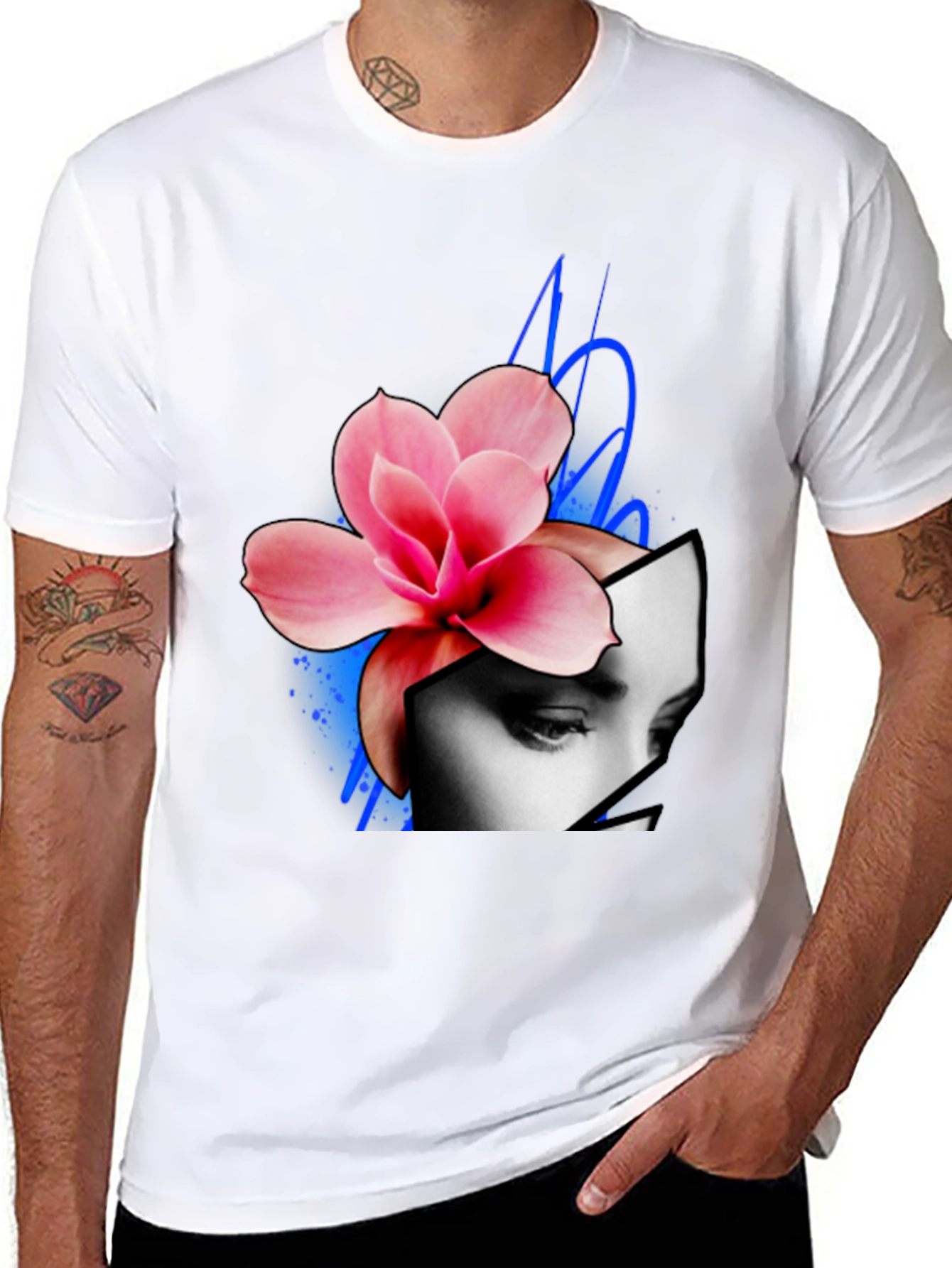 Floral Face Graphic Tee