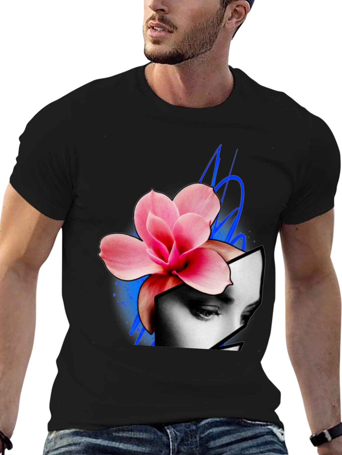 Floral Face Graphic Tee