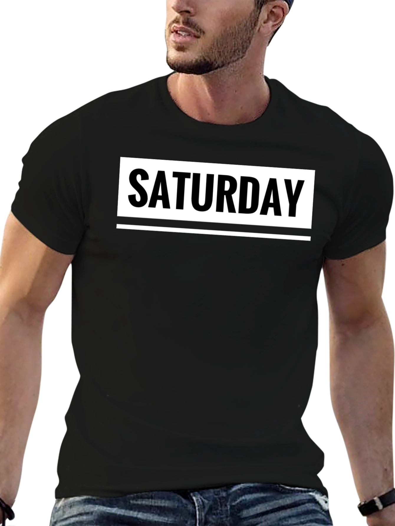 Saturday Graphic T-Shirt - Casual Weekend Wear