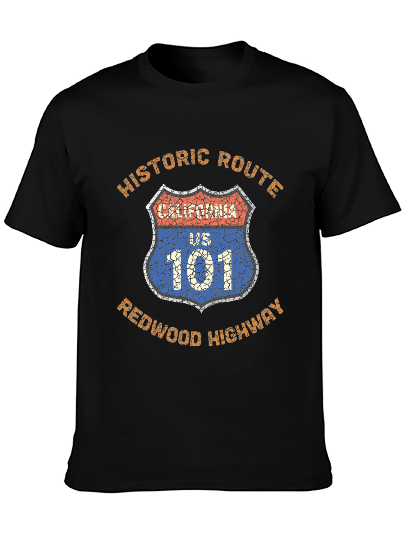 Historic Route 101 Redwood Highway Graphic T-Shirt