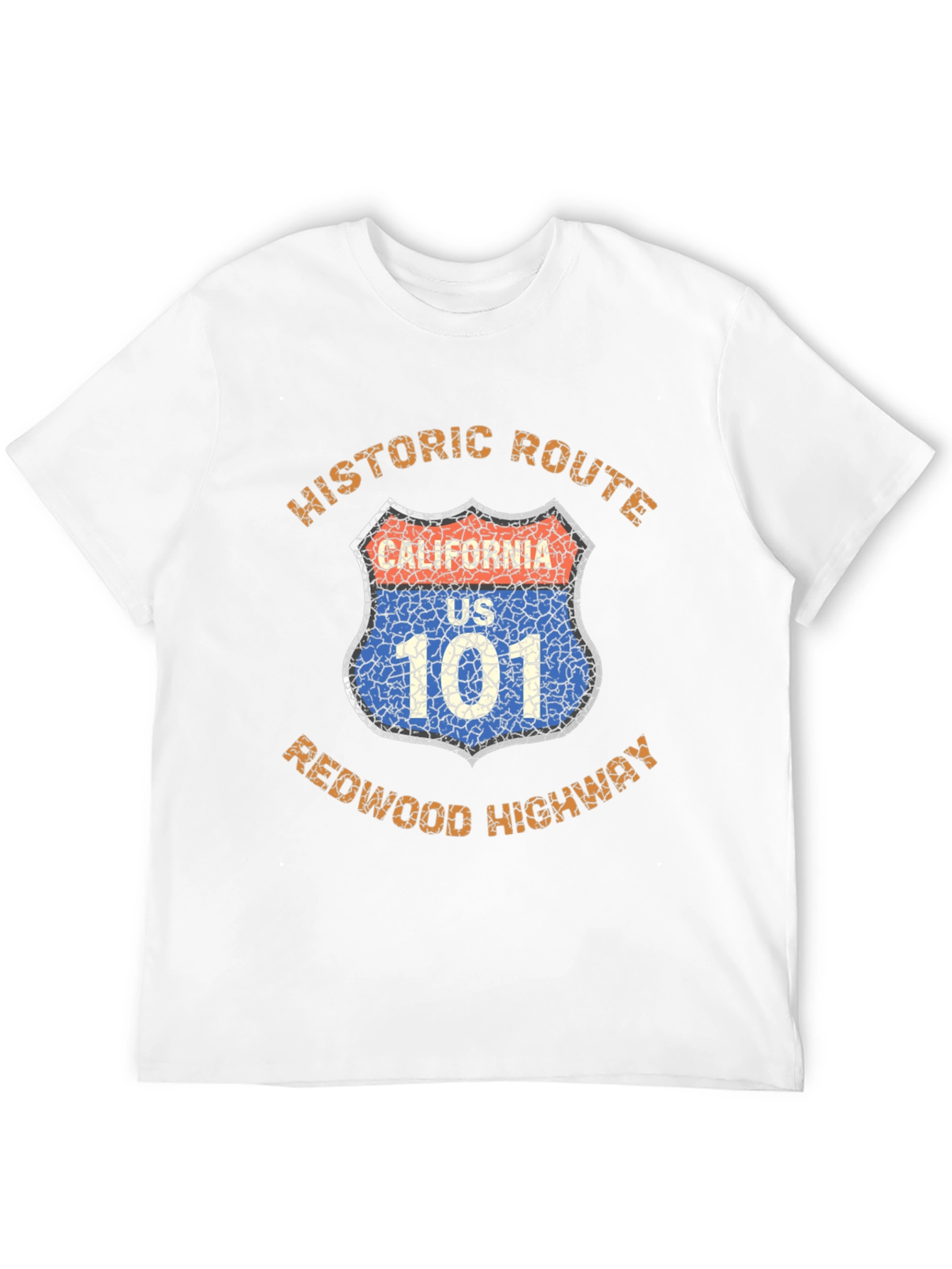 Historic Route 101 Redwood Highway Graphic T-Shirt