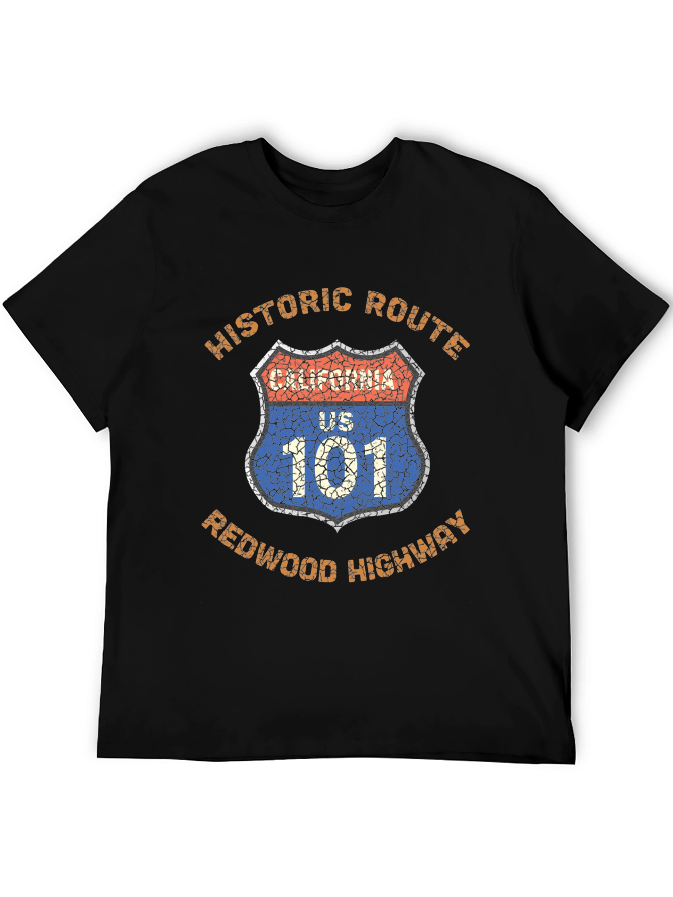 Historic Route 101 Redwood Highway Graphic T-Shirt