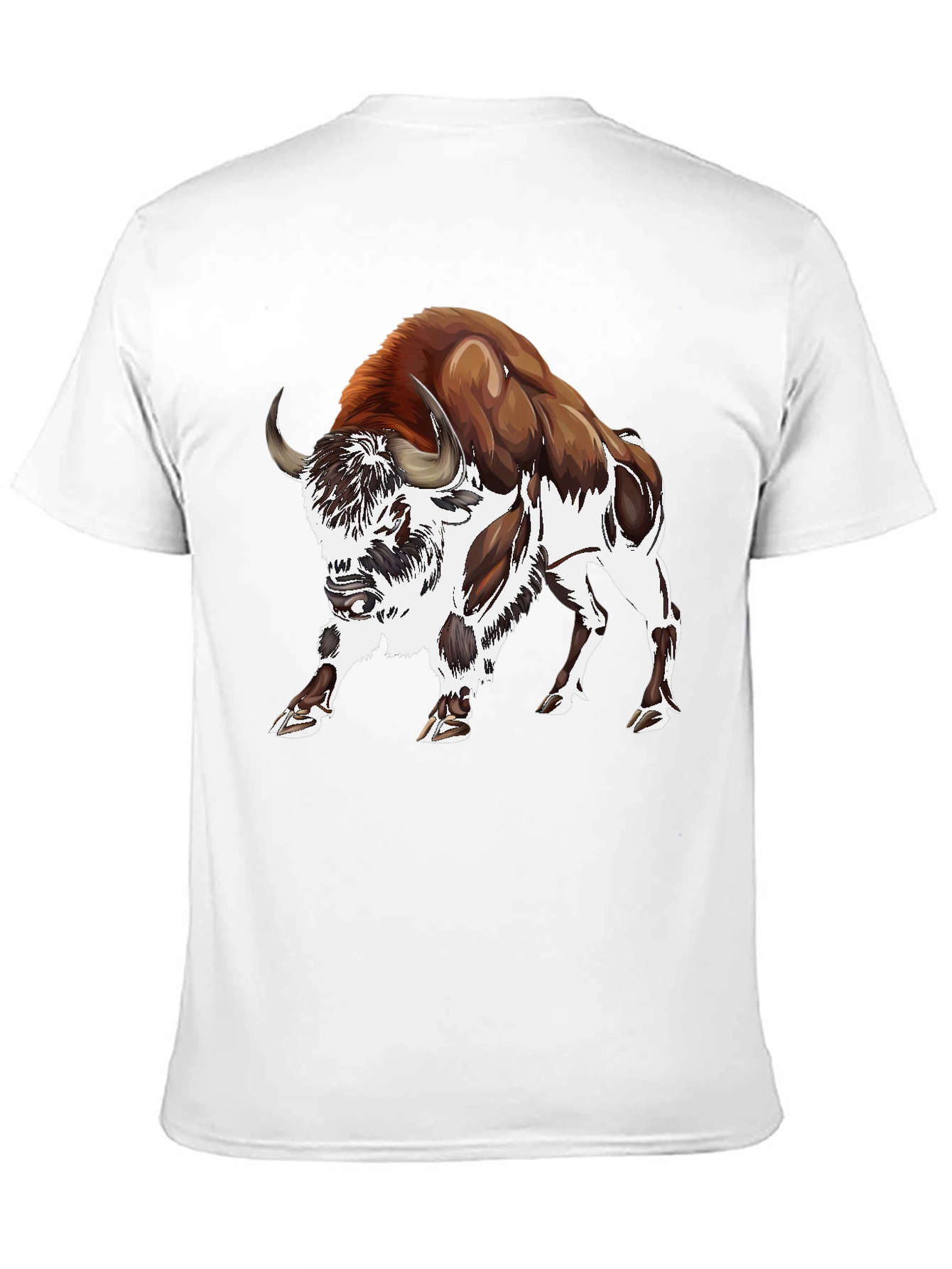 Bison Graphic T-Shirt - Stylish Animal Print Tee