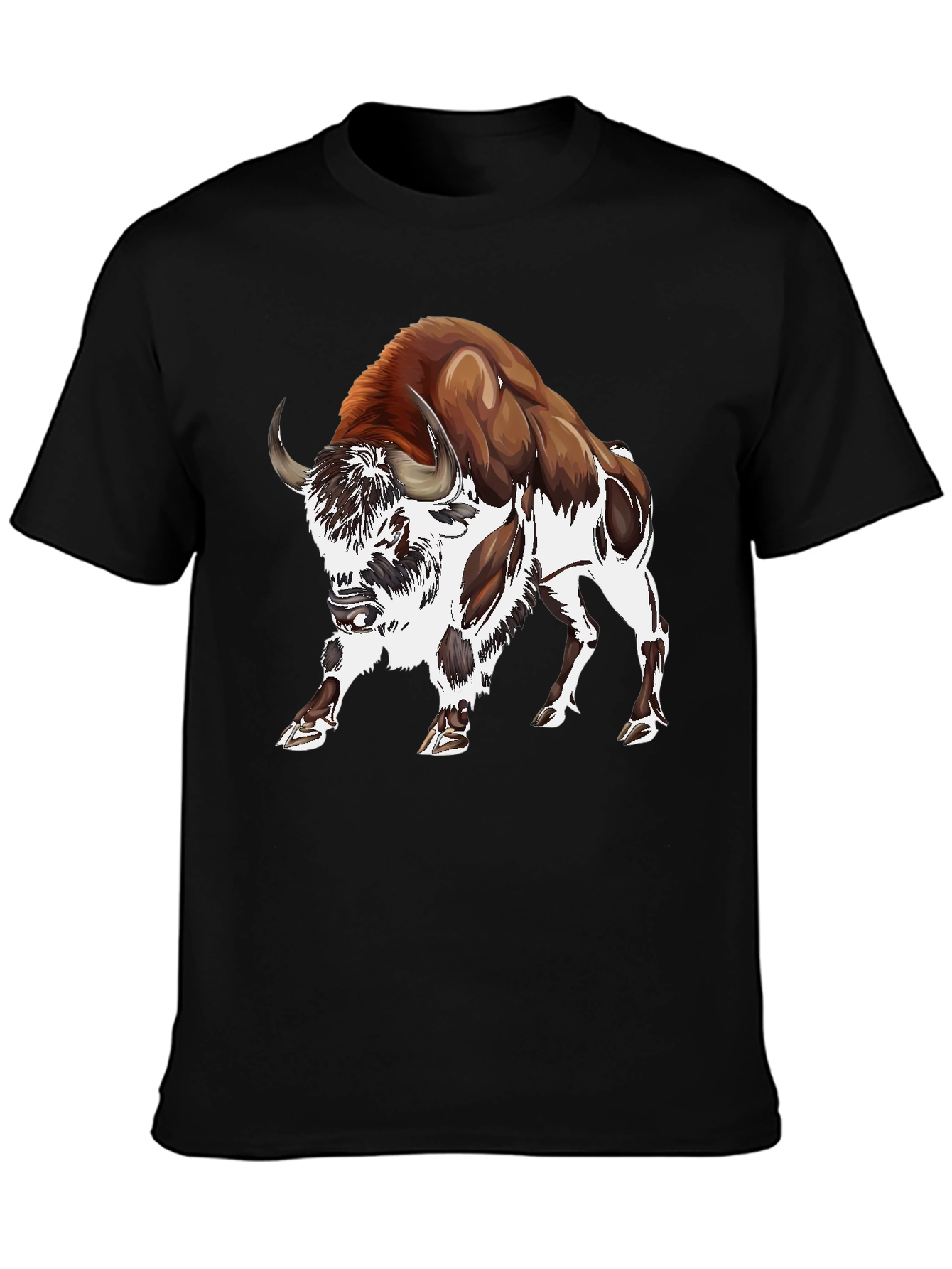 Bison Graphic T-Shirt - Stylish Animal Print Tee