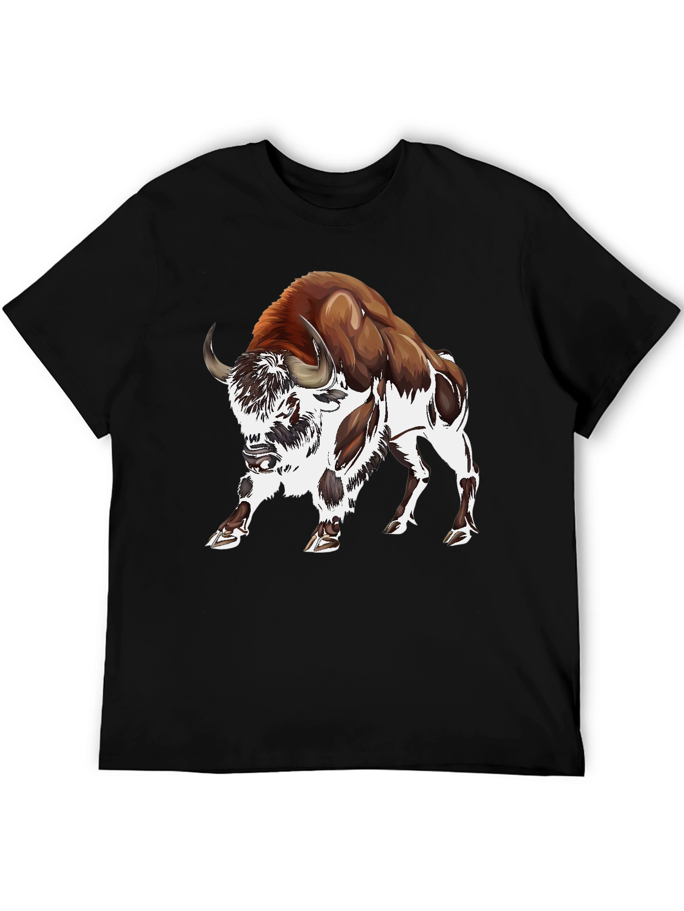 Bison Graphic T-Shirt - Stylish Animal Print Tee