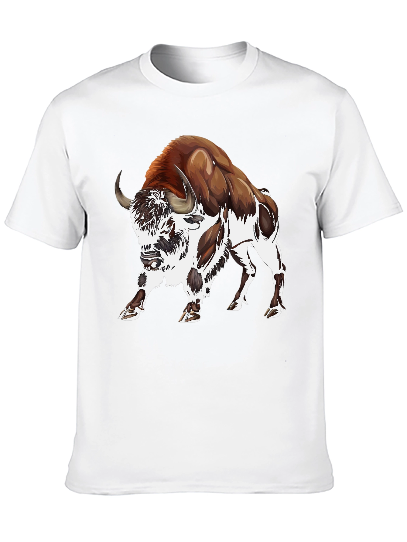 Bison Graphic T-Shirt - Stylish Animal Print Tee