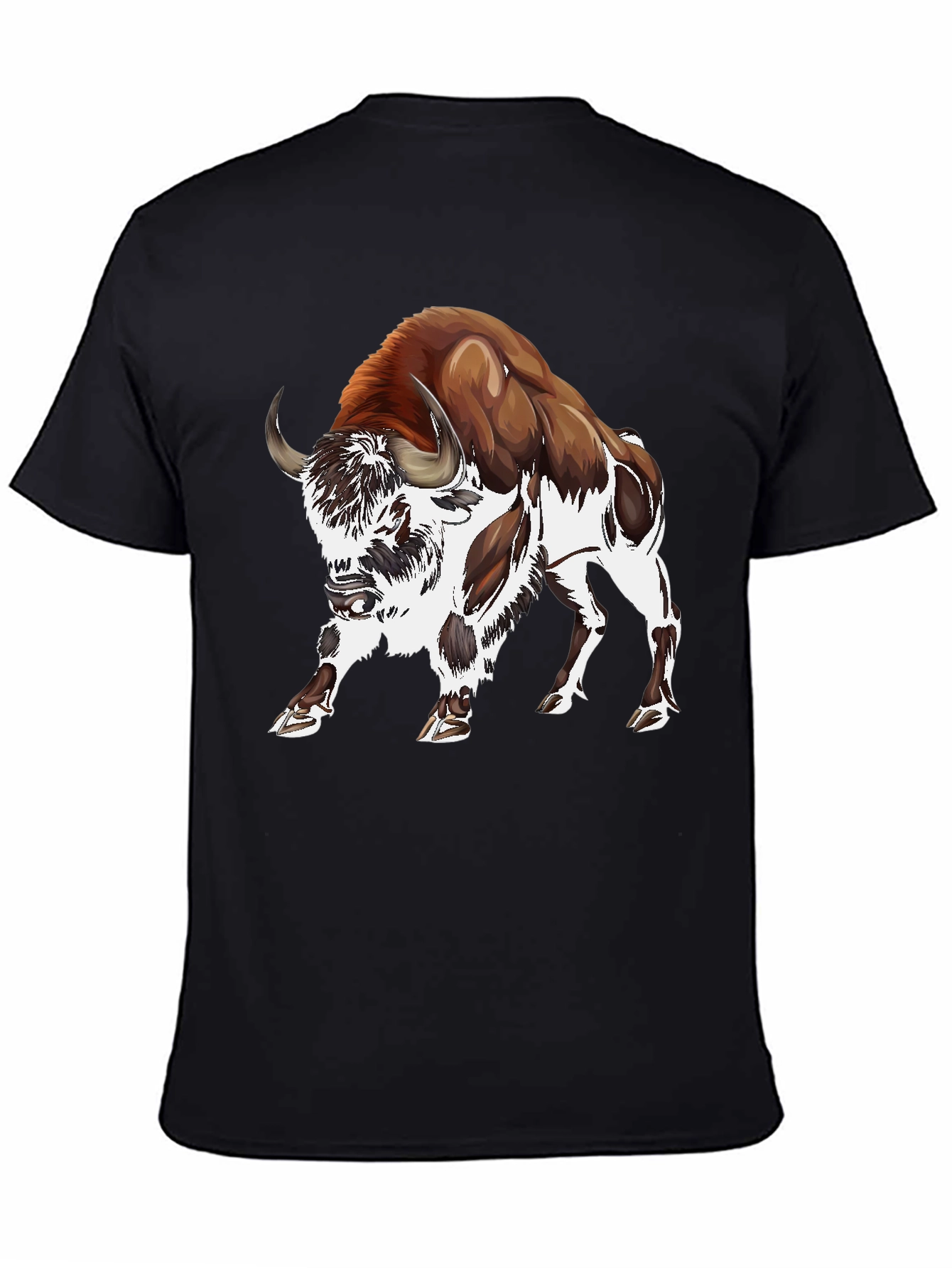Bison Graphic T-Shirt - Stylish Animal Print Tee