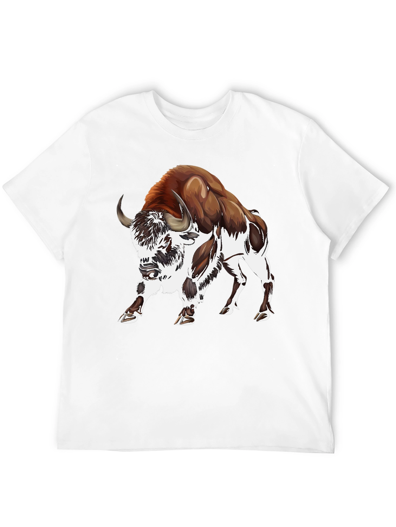 Bison Graphic T-Shirt - Stylish Animal Print Tee
