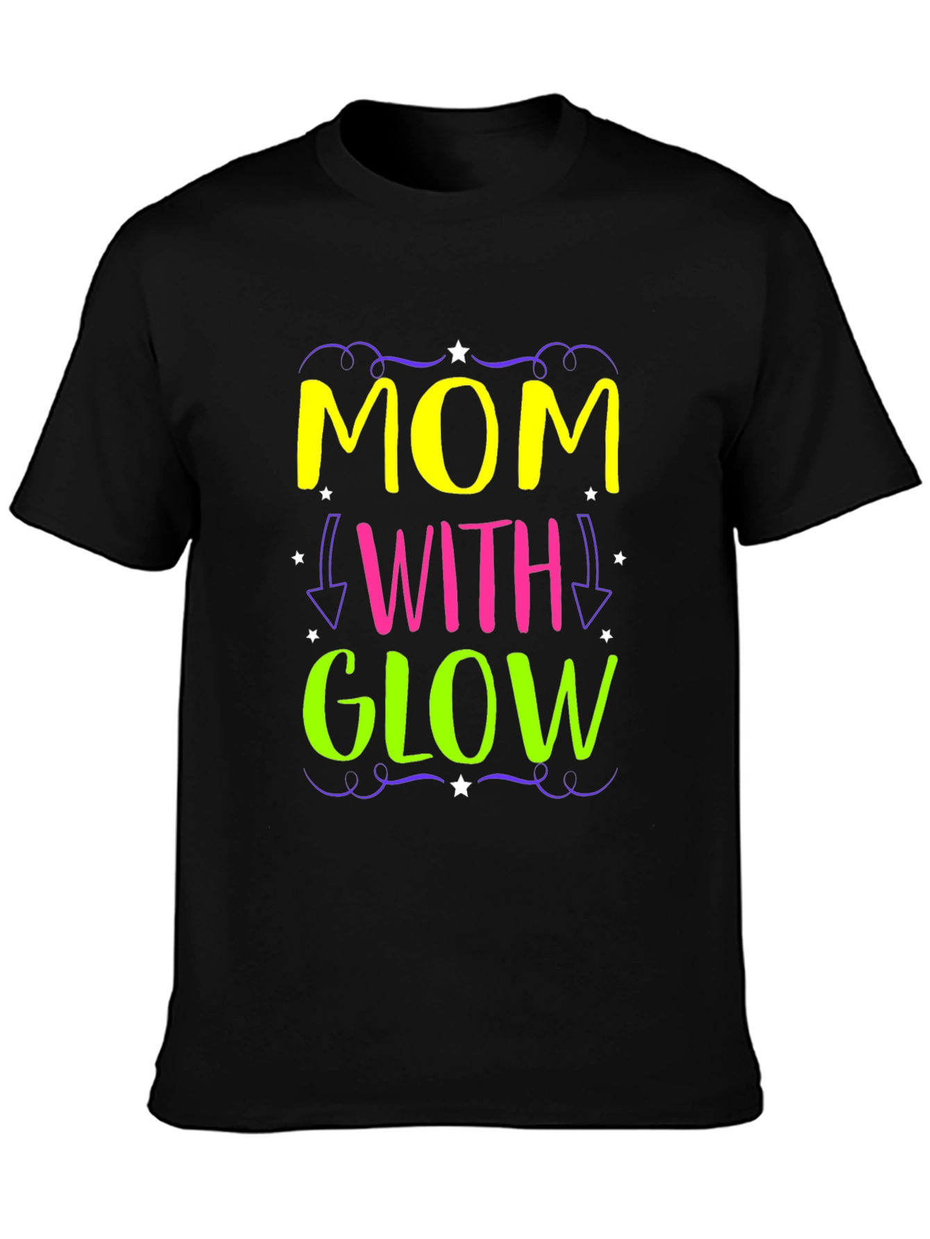 Mom With Glow - Novelty Graphic Tee