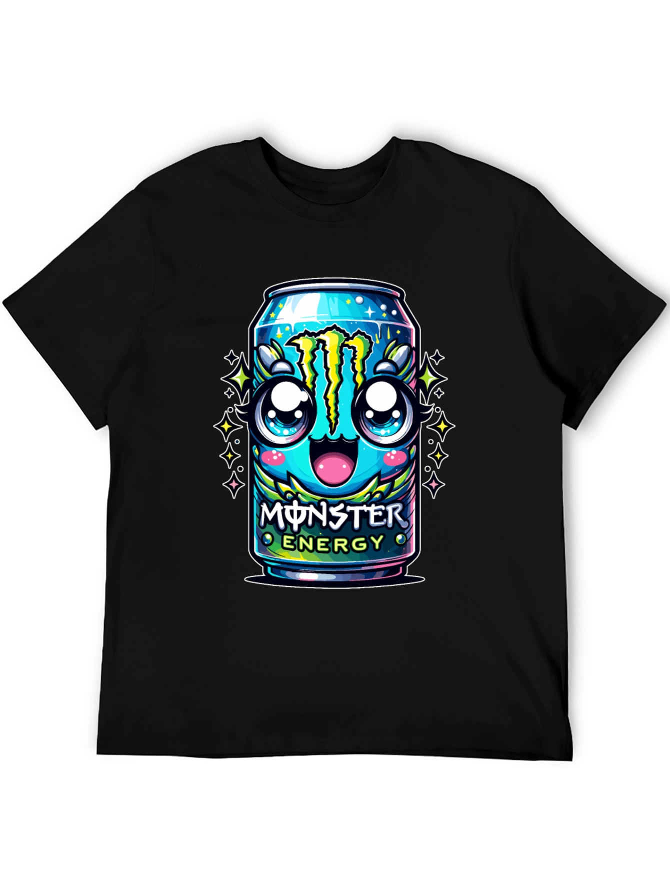 Monster Energy Kawaii Graphic Tee - Black