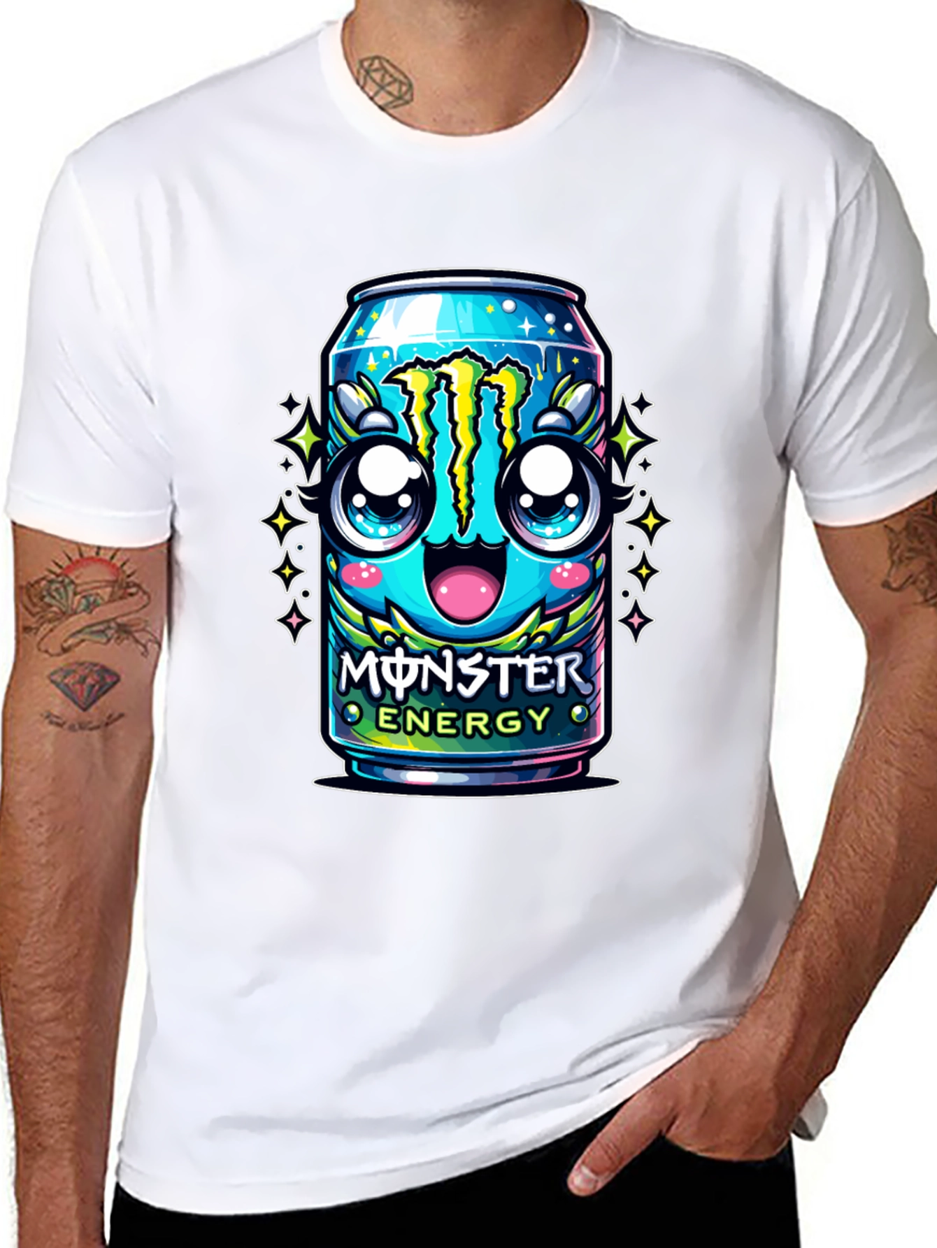 Monster Energy Kawaii Graphic Tee - Black