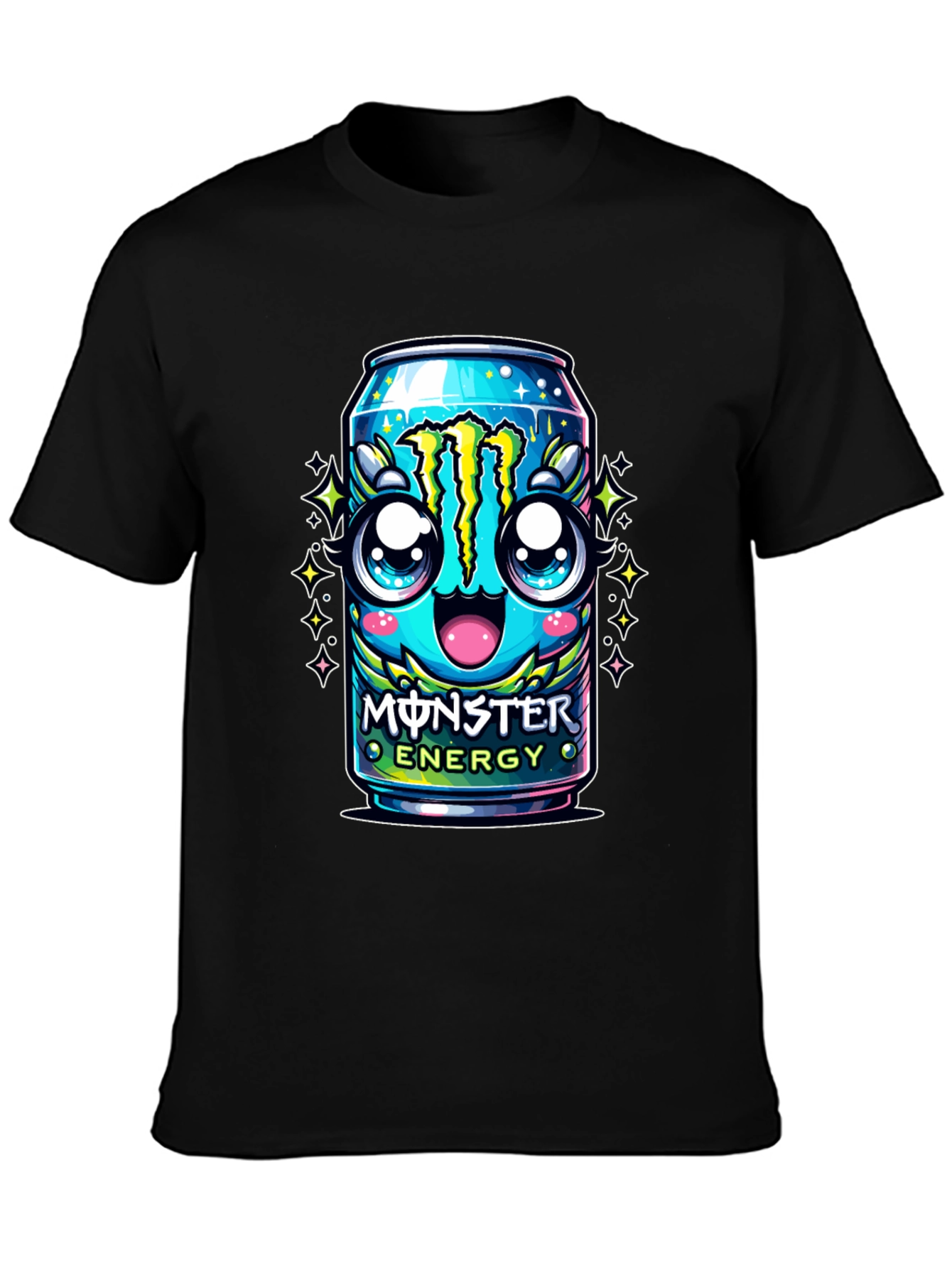 Monster Energy Kawaii Graphic Tee - Black
