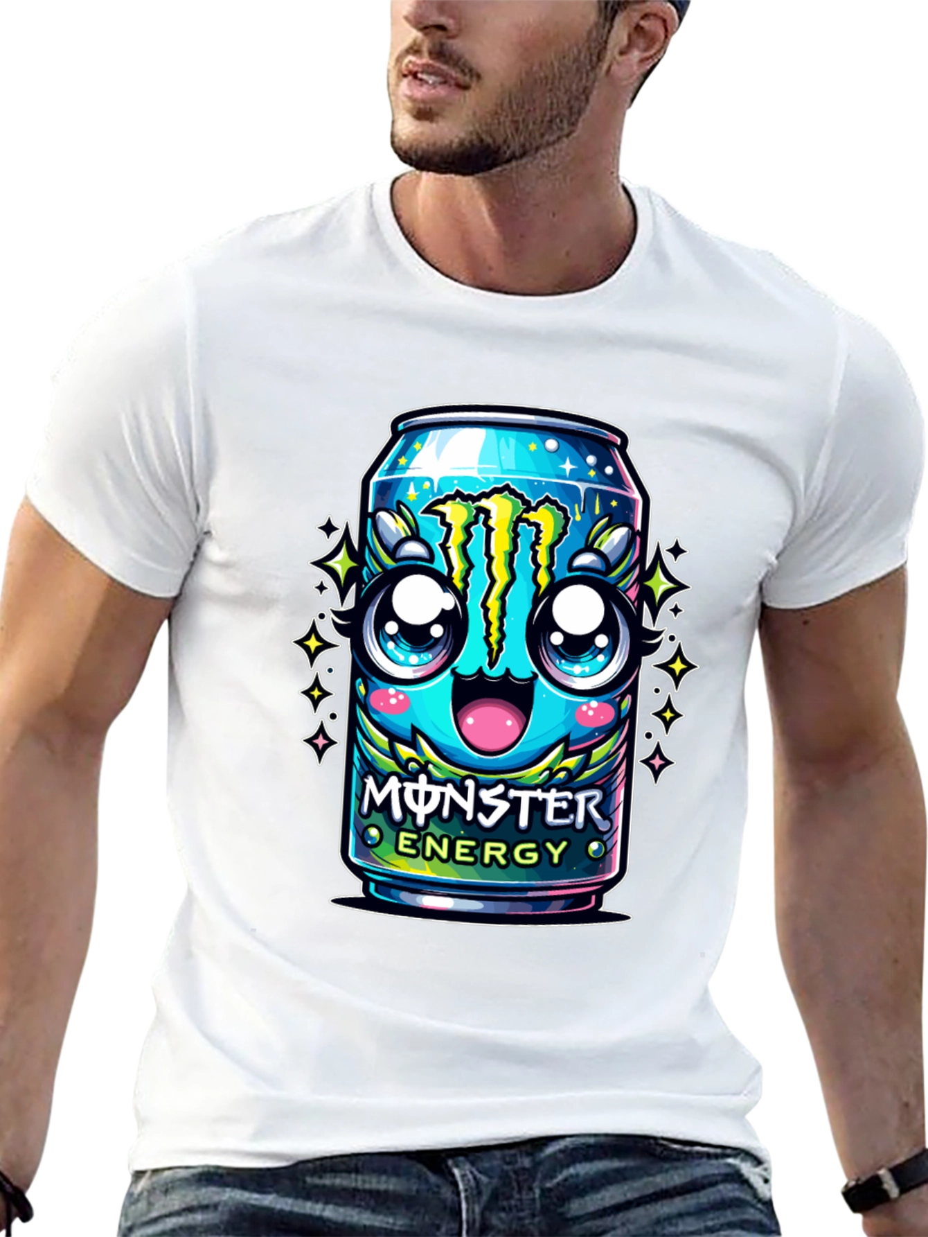 Monster Energy Kawaii Graphic Tee - Black