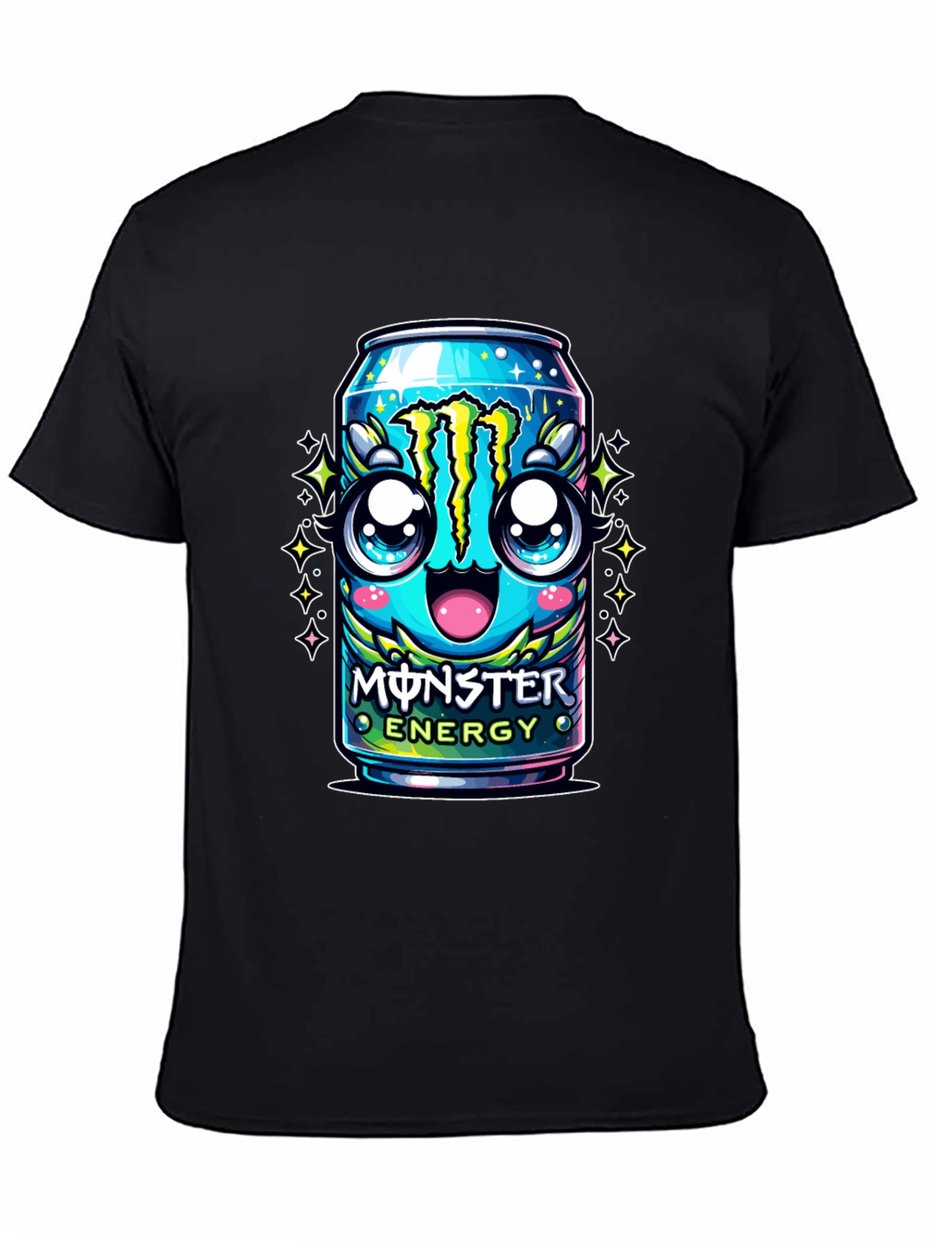Monster Energy Kawaii Graphic Tee - Black
