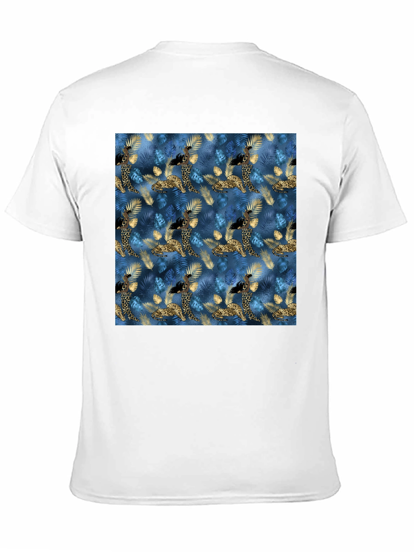 Exotic Giraffe Print Black T-Shirt