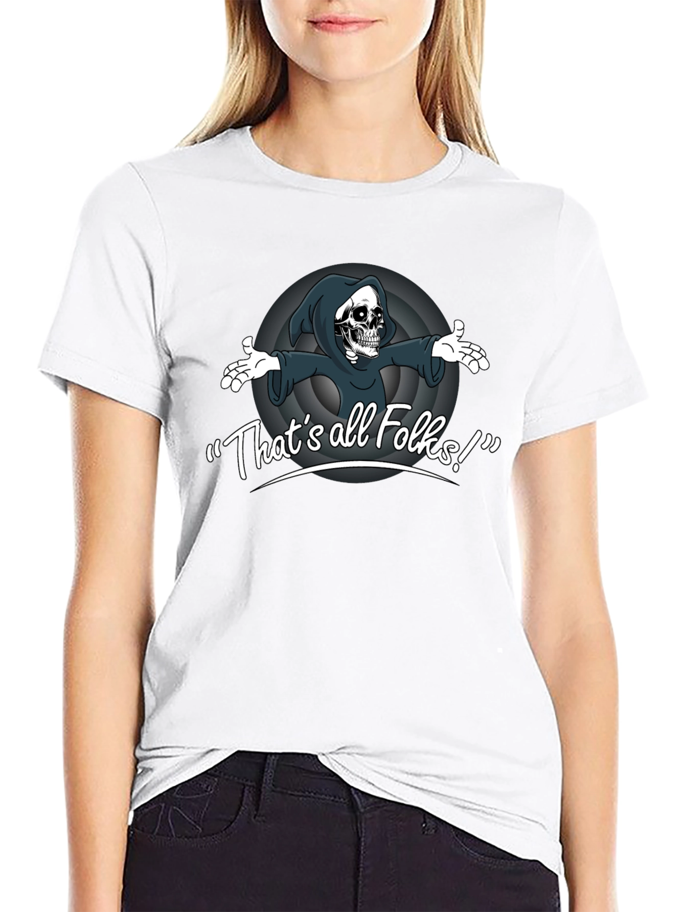 Thats All Folks Grim Reaper T-Shirt