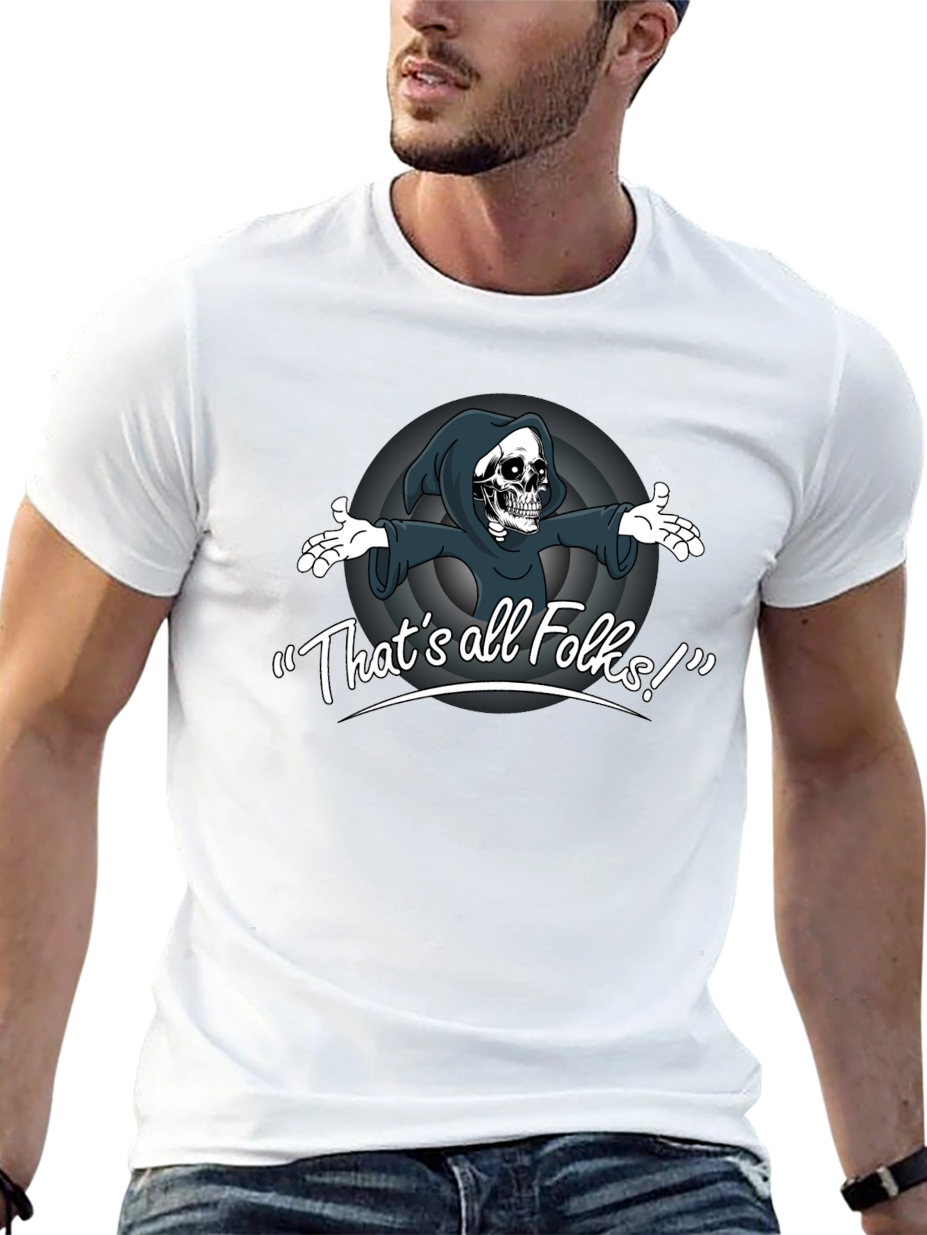 Thats All Folks Grim Reaper T-Shirt