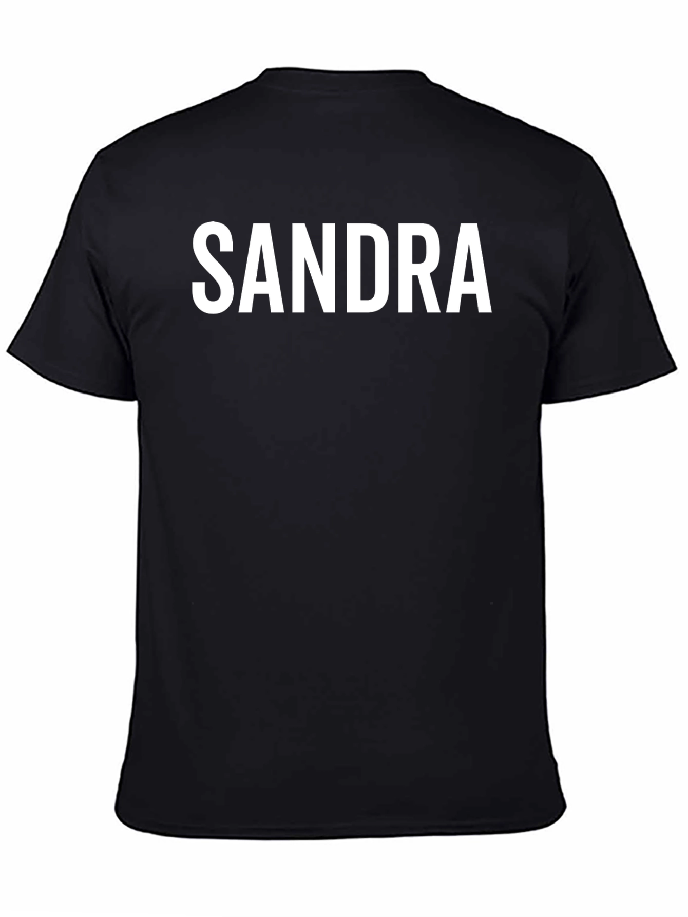 Sandra Custom Name Black T-Shirt