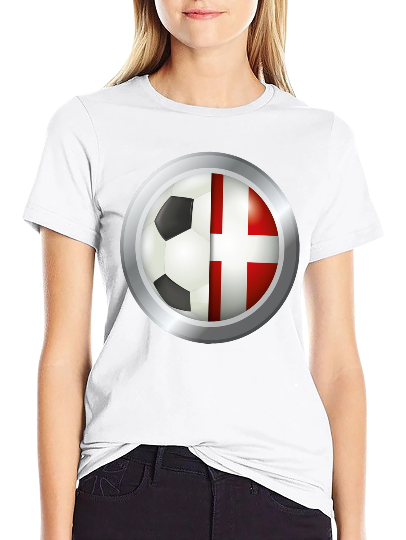 Denmark Soccer Flag T-Shirt