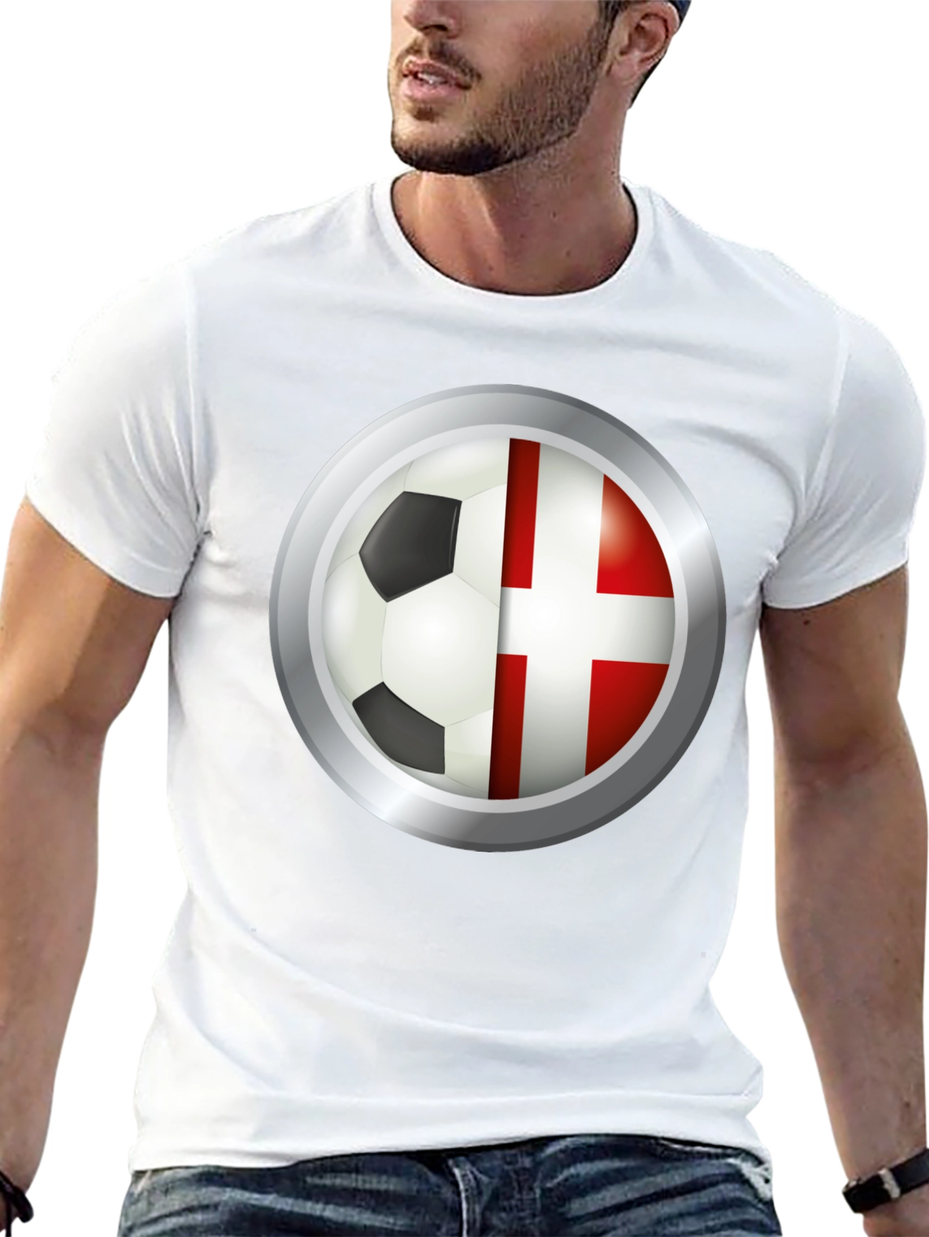 Denmark Soccer Flag T-Shirt