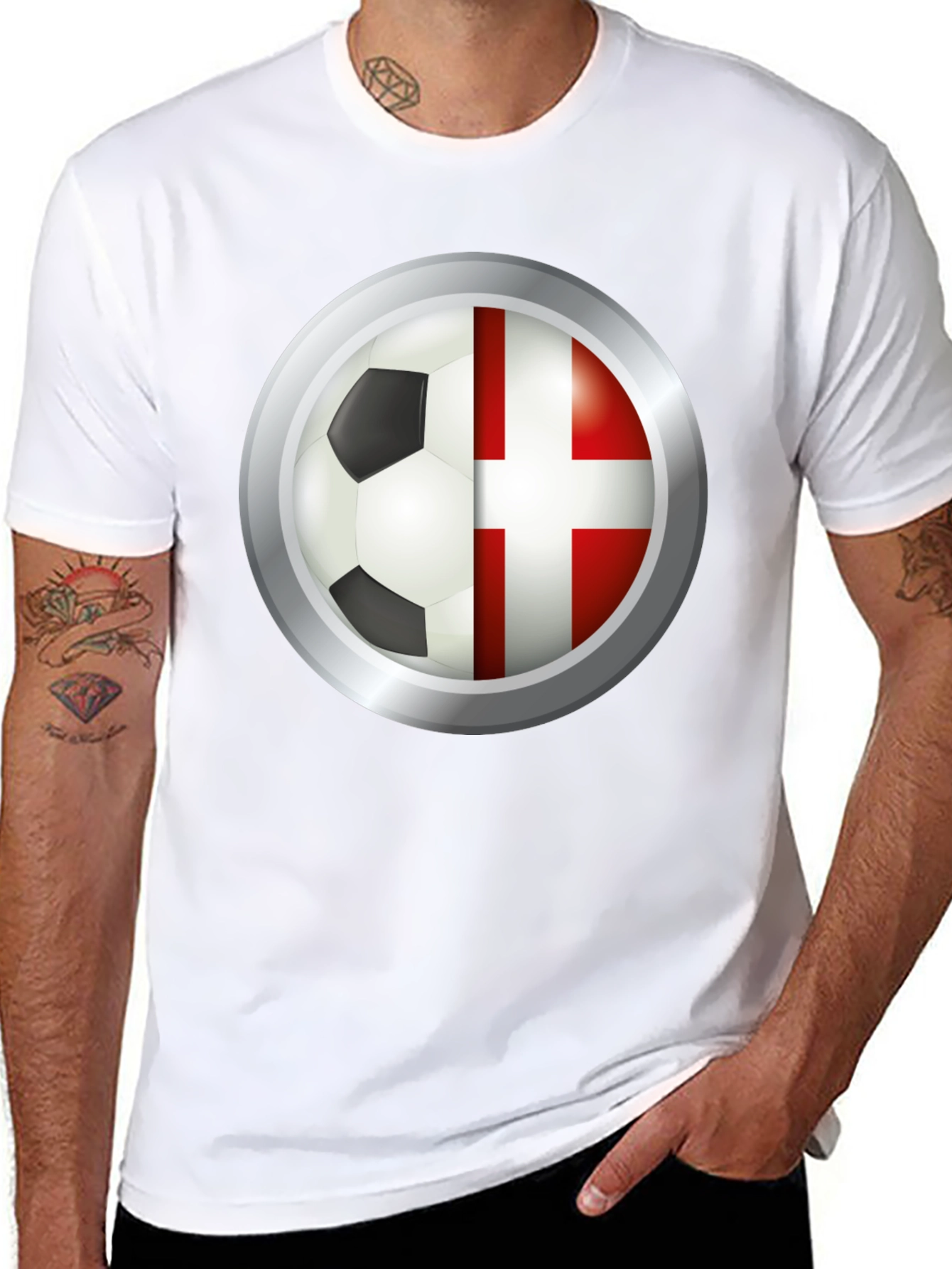 Denmark Soccer Flag T-Shirt