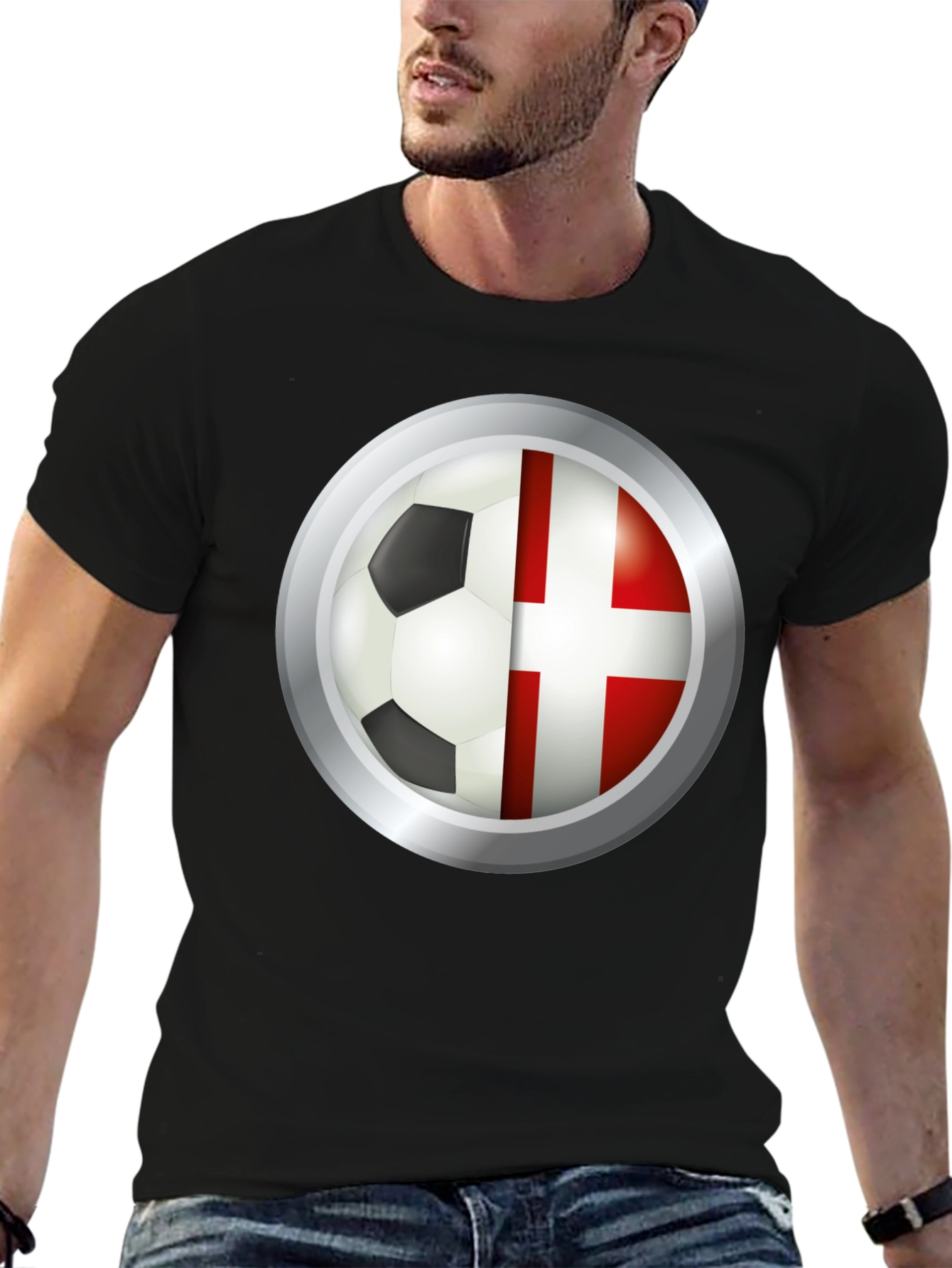 Denmark Soccer Flag T-Shirt