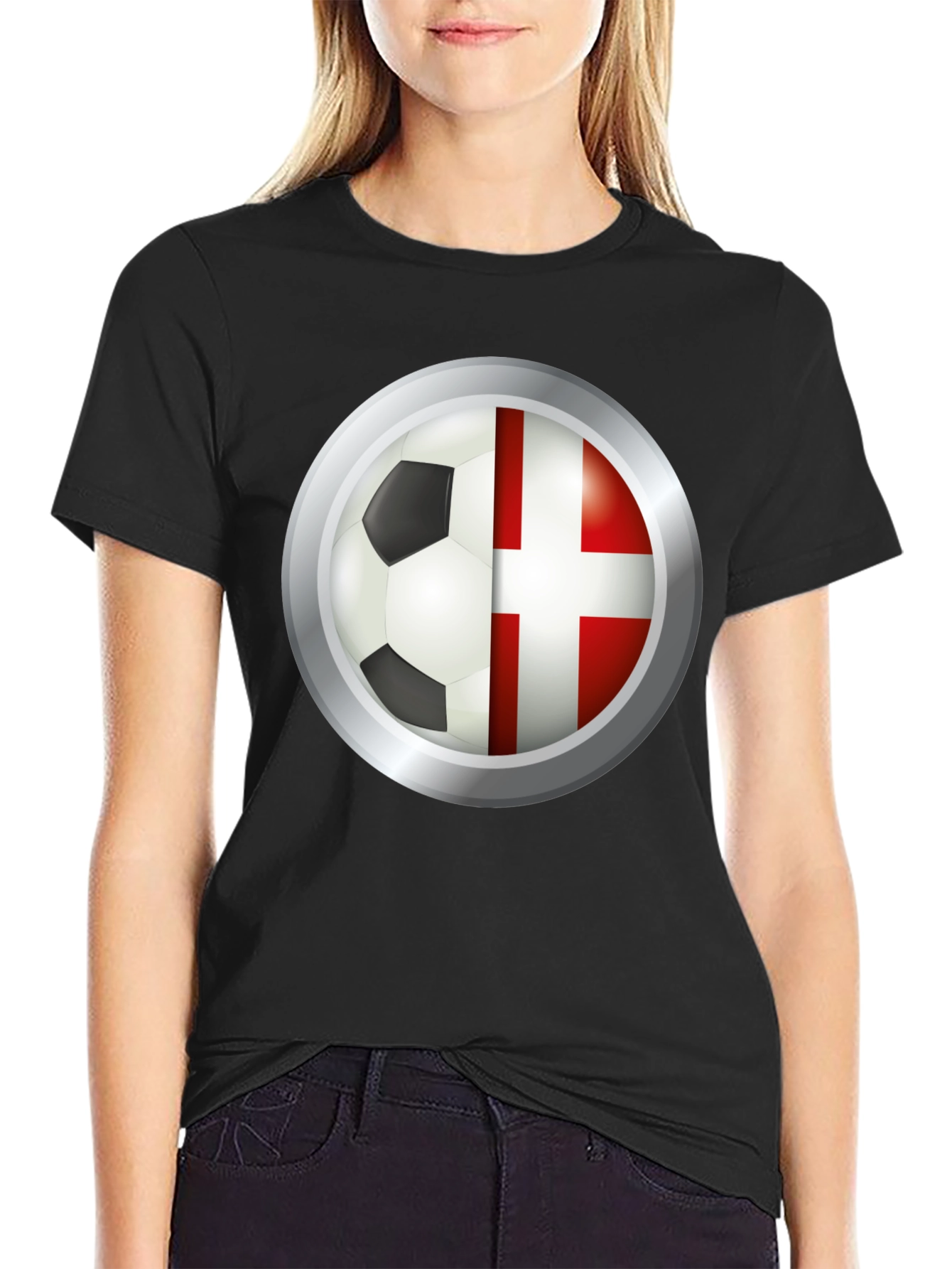 Denmark Soccer Flag T-Shirt
