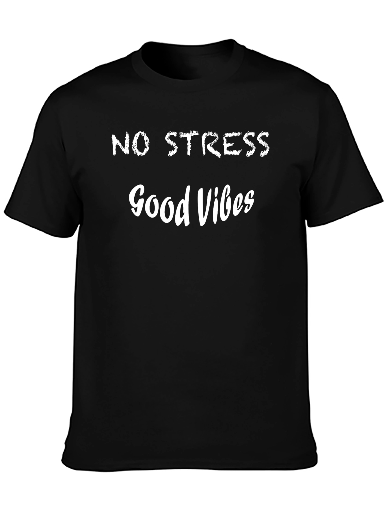 No Stress Good Vibes Black T-Shirt