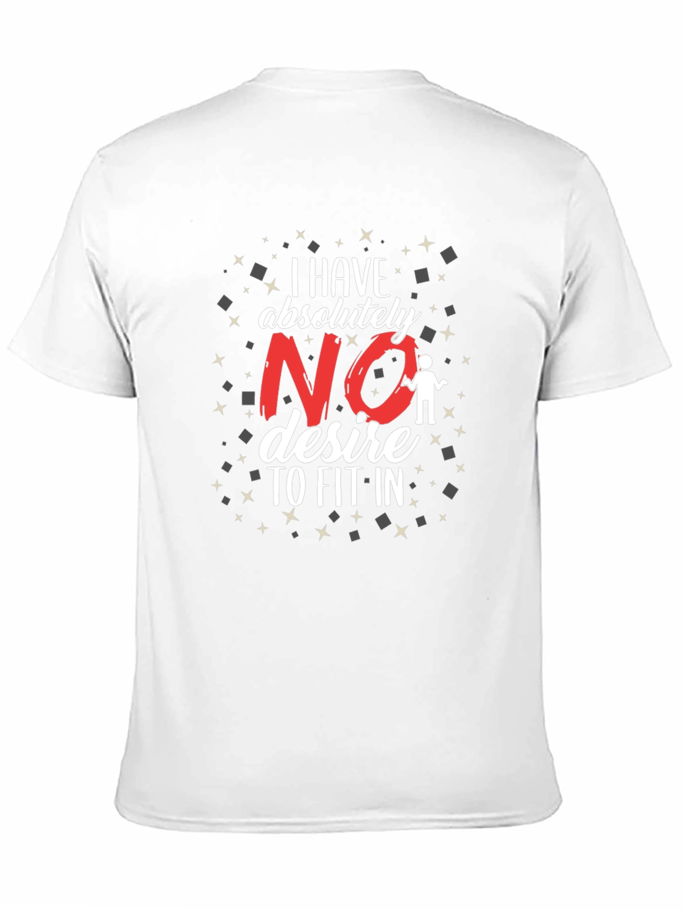 No Desire To Fit In Black Graphic Tee