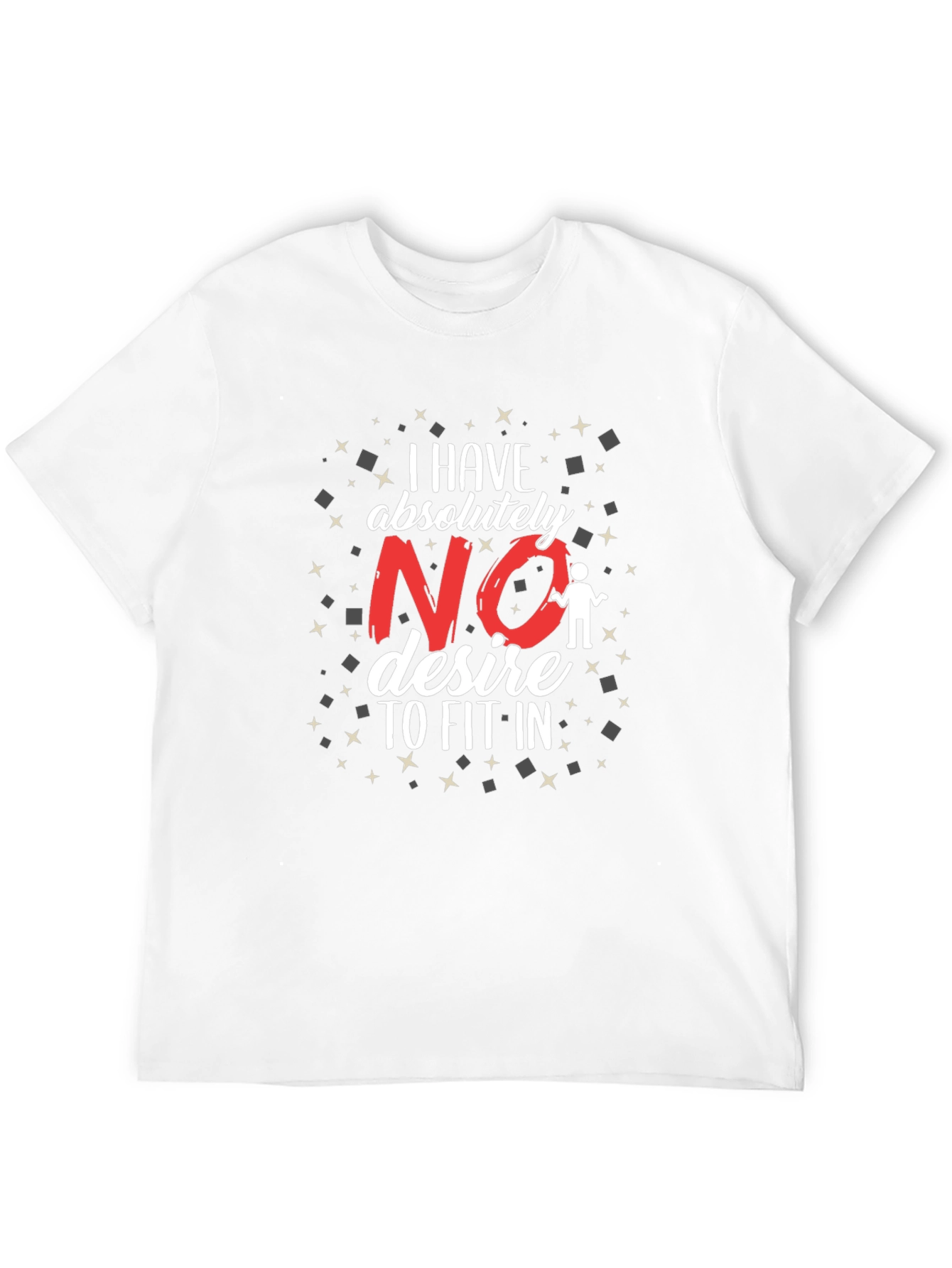 No Desire To Fit In Black Graphic Tee
