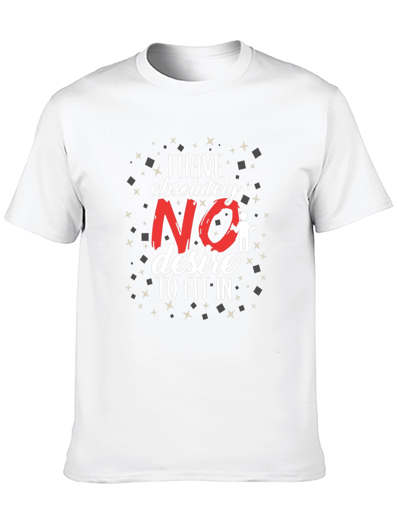 No Desire To Fit In Black Graphic Tee