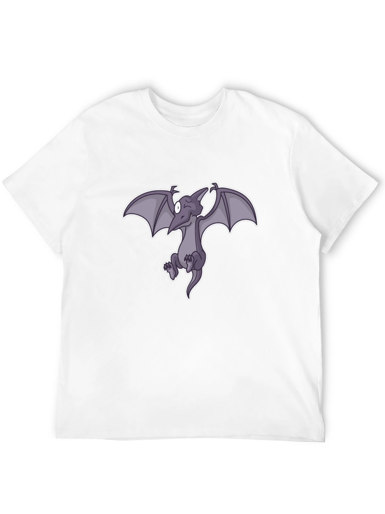 Cartoon Pterodactyl Black T-Shirt