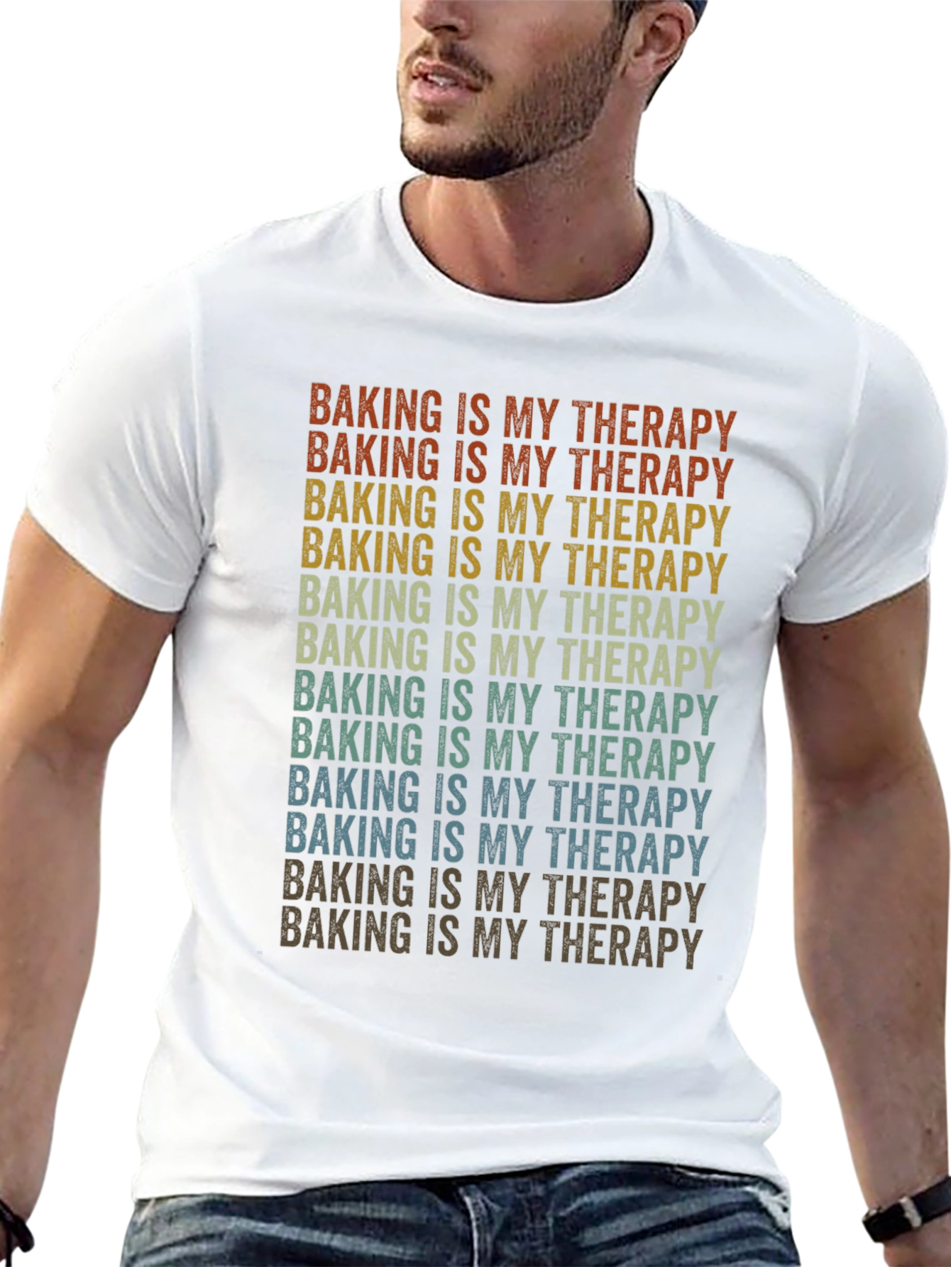 Baking is My Therapy Retro T-Shirt