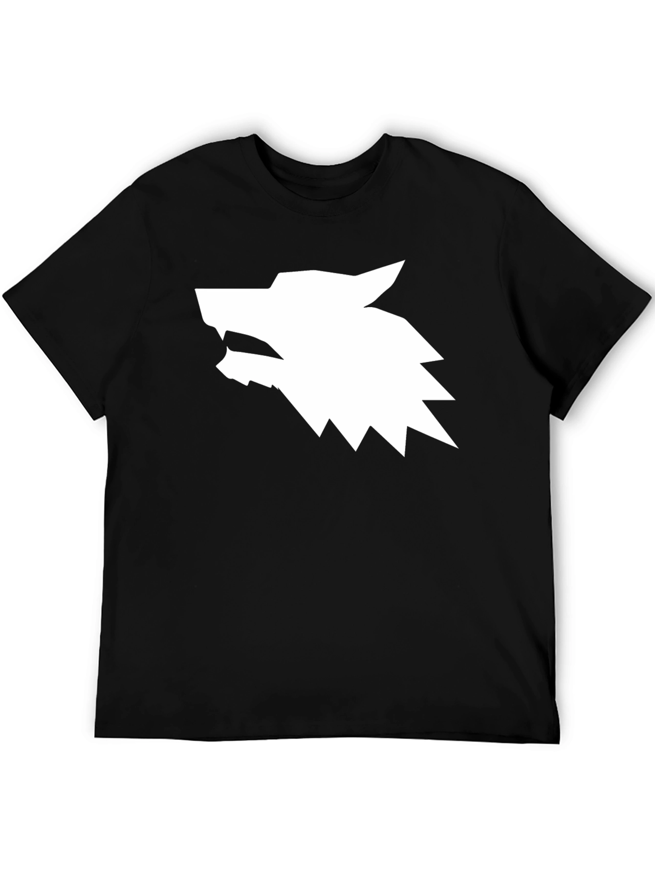 Geometric Wolf Head Graphic Tee