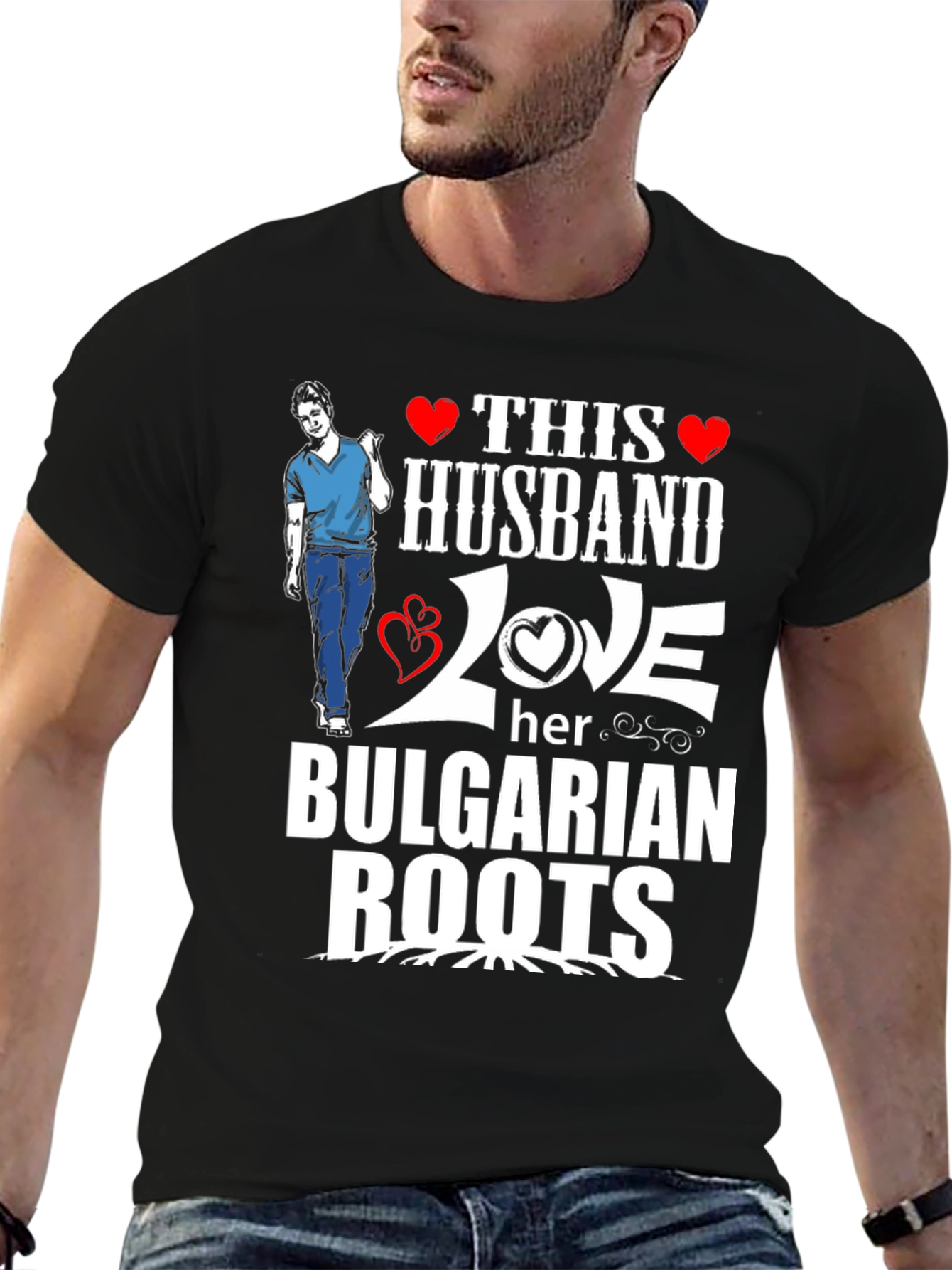 This Husband Loves Her Bulgarian Roots T-Shirt