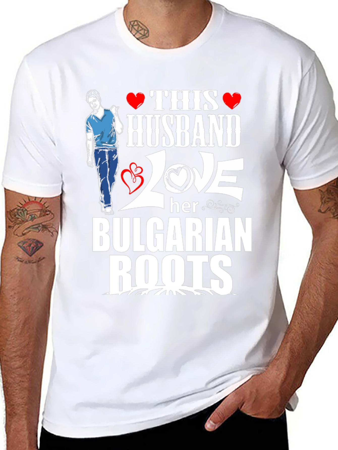This Husband Loves Her Bulgarian Roots T-Shirt
