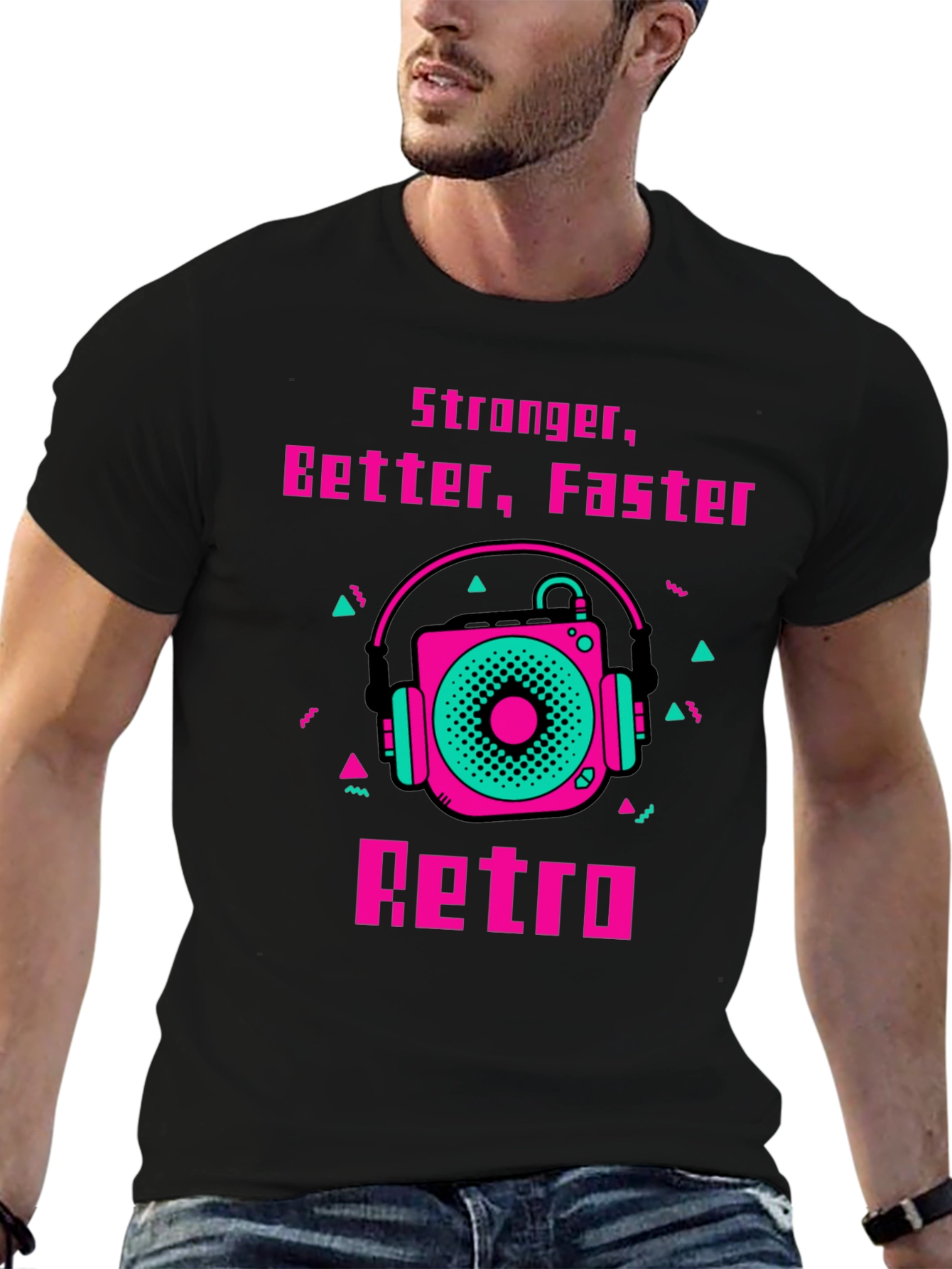 Retro Record Player Graphic Tee