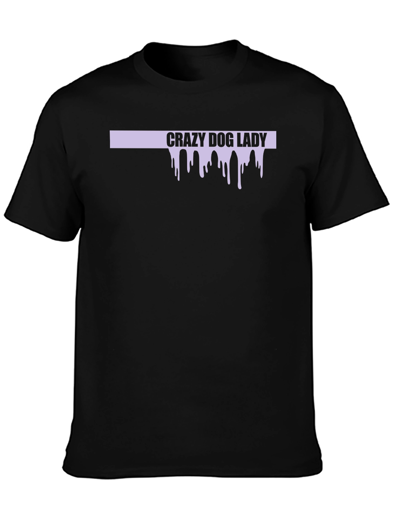 Crazy Dog Lady Graphic T-Shirt - Black
